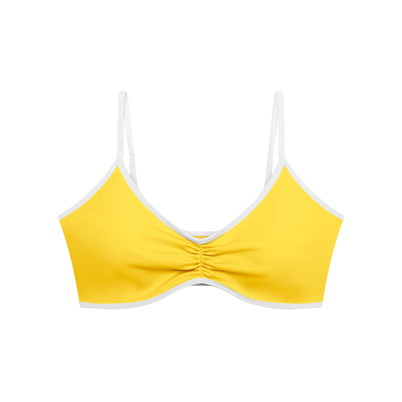 Women's Color Block Ruched V-Neck Sports Bra – Medium Support Activewear Bra