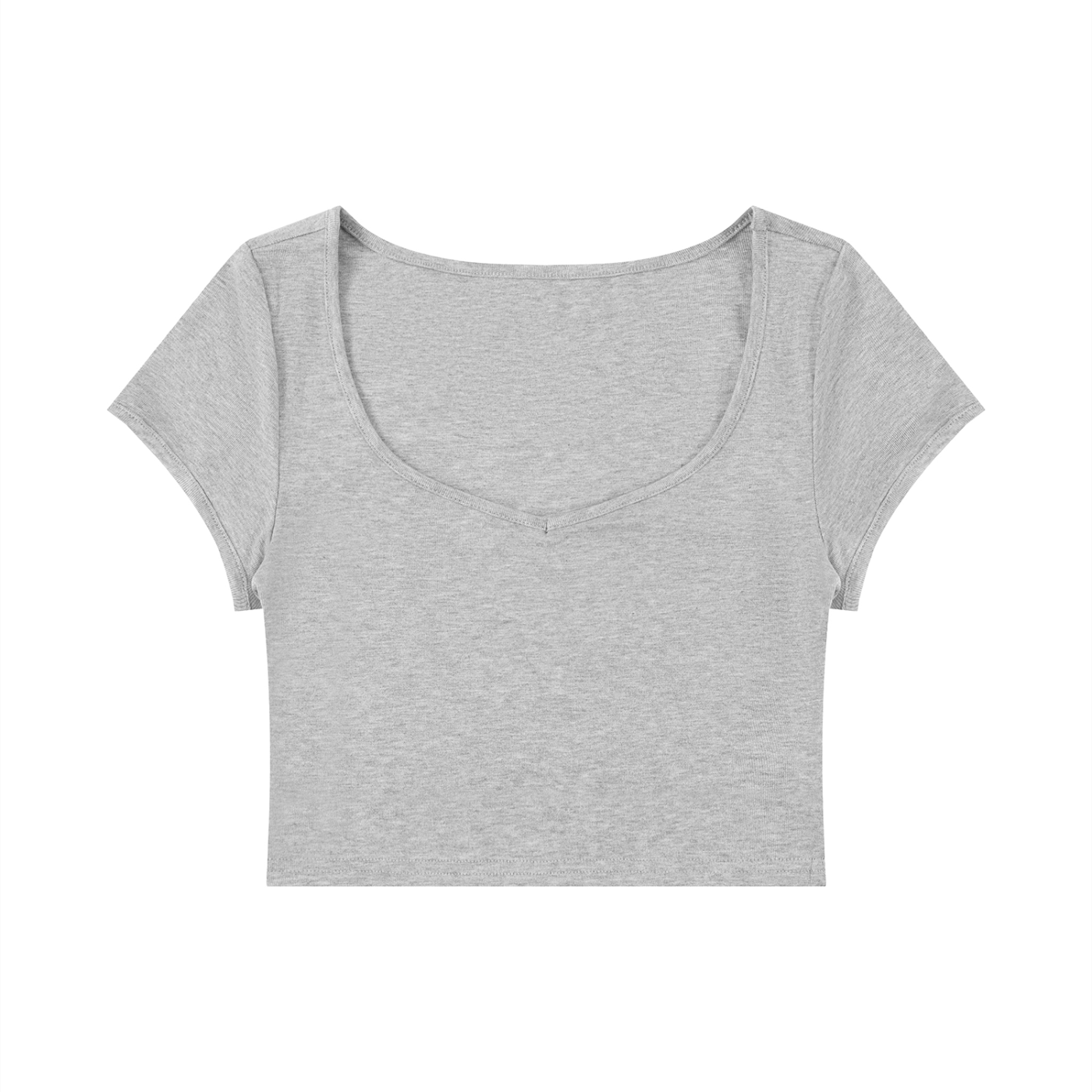 Women's Slim Cap Sleeve Crop T-Shirt – Fitted Everyday Essential Top