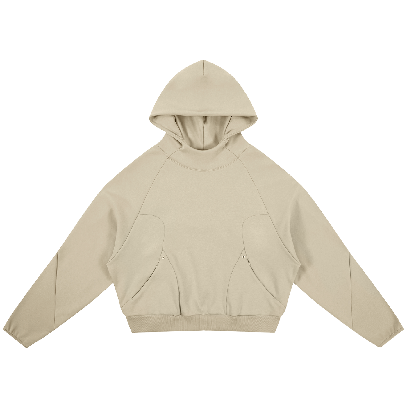 Curved Panel Raglan Hoodie