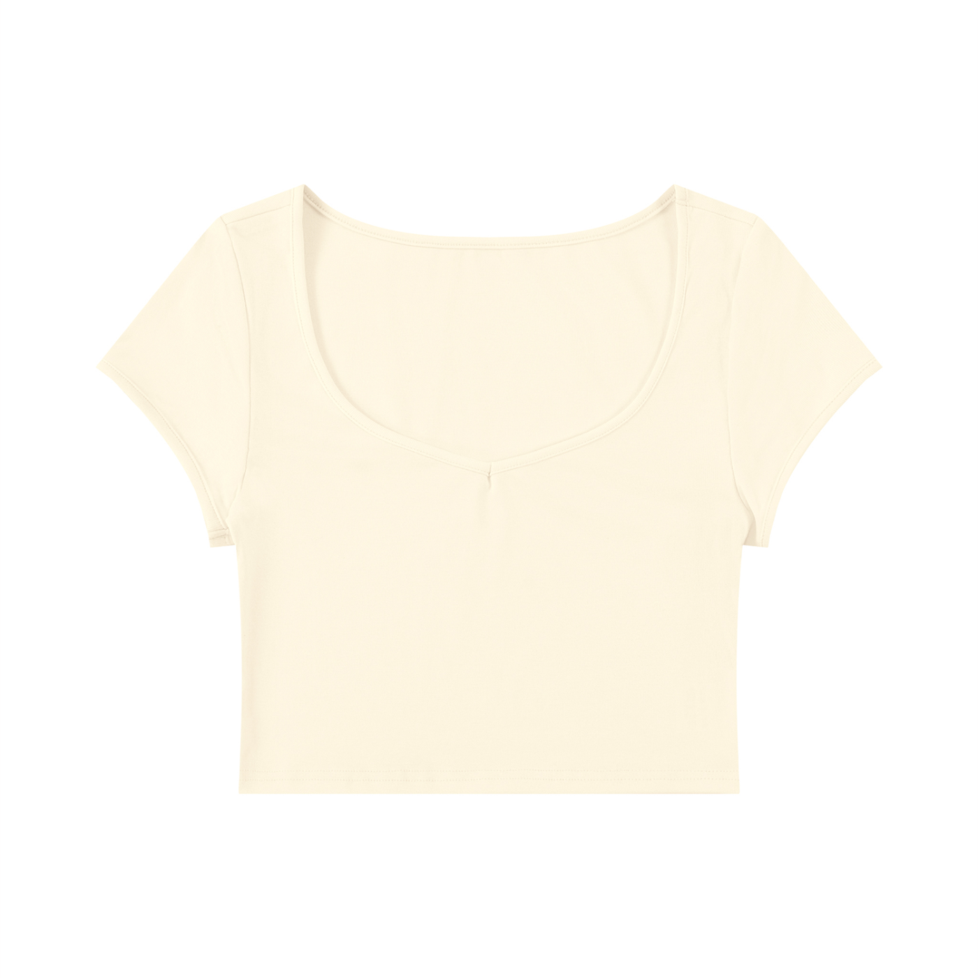 Women's Slim Cap Sleeve Crop T-Shirt – Fitted Everyday Essential Top