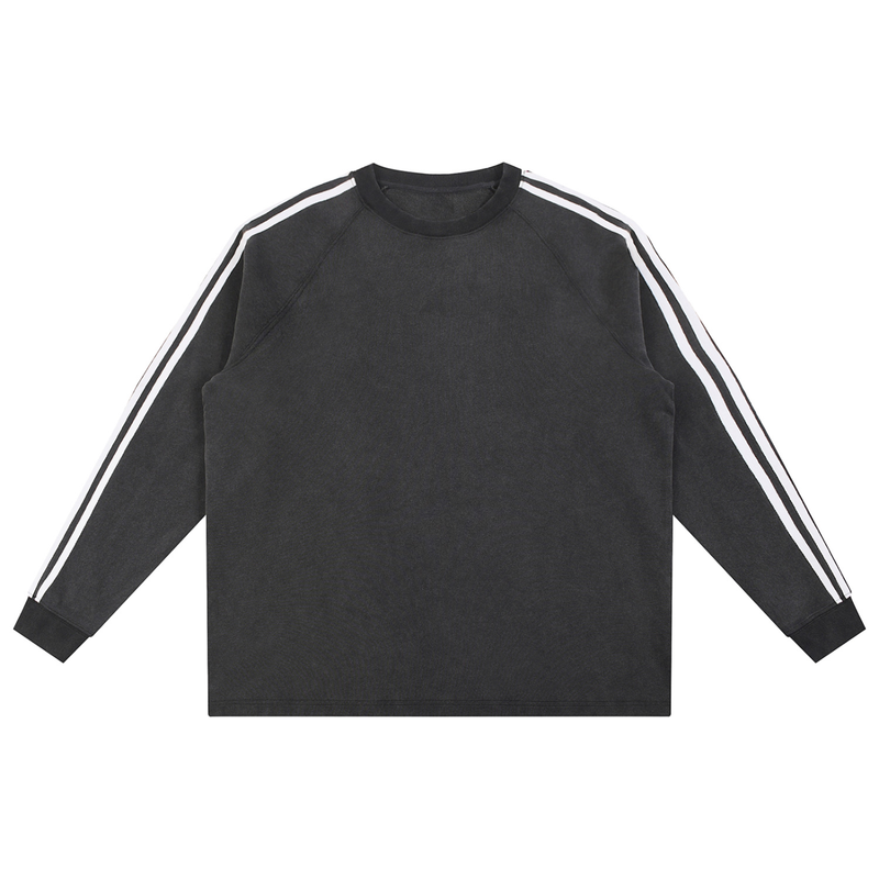 Snow Washed Contrast Tape Sweatshirt