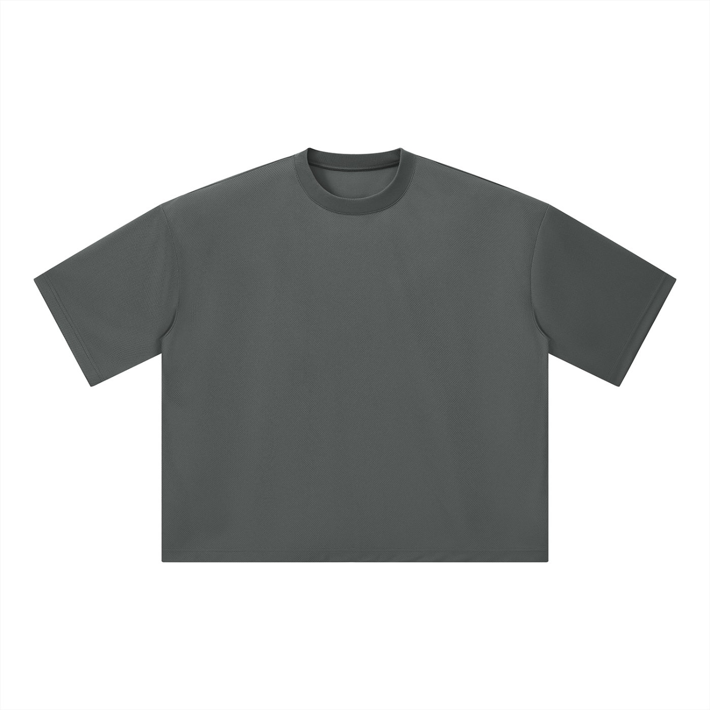 Unisex Boxy Mesh Crewneck T-Shirt – Oversized Breathable Streetwear Tee