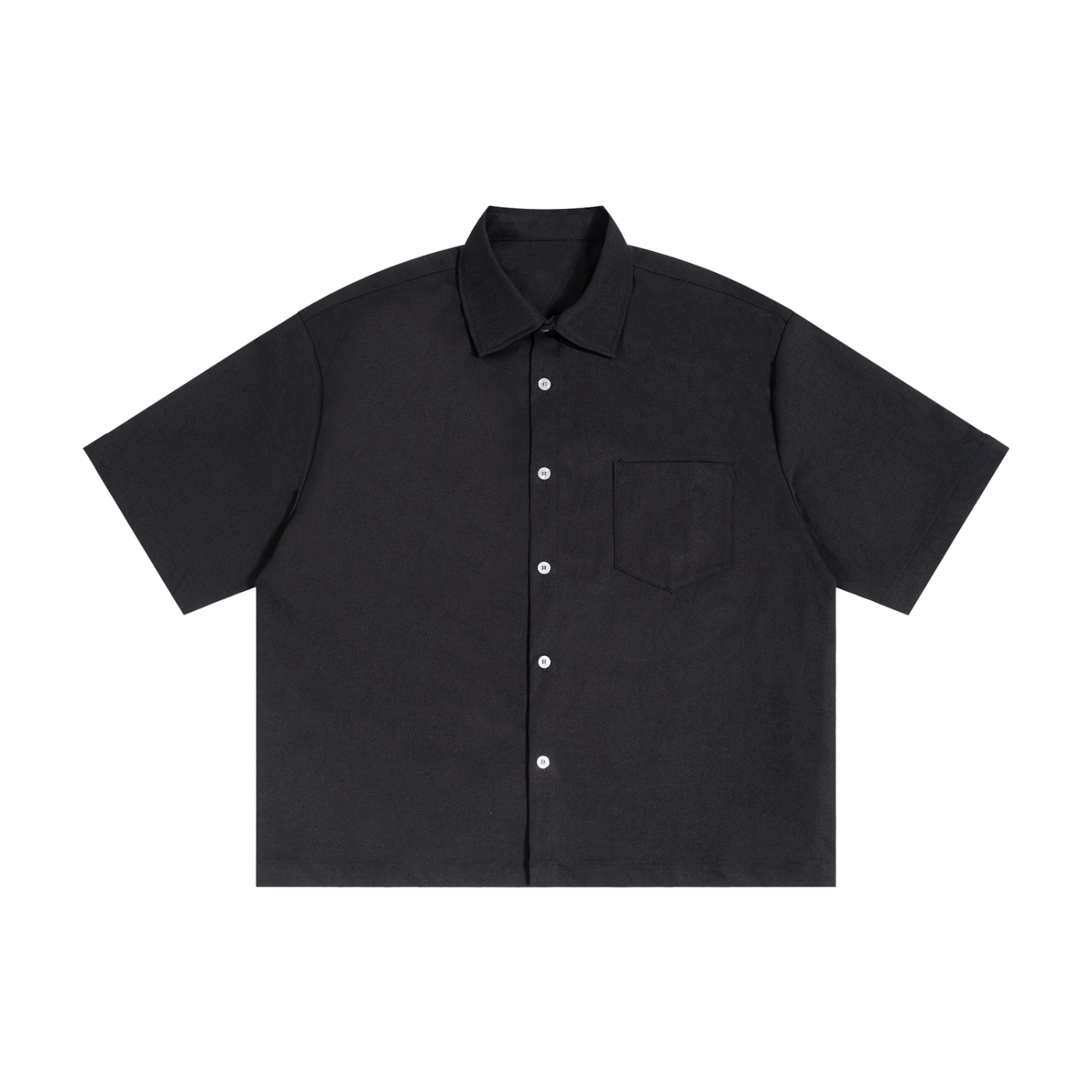 Unisex Heavyweight Boxy Short Sleeve Shirt – Oversized Premium Streetwear Button-Up
