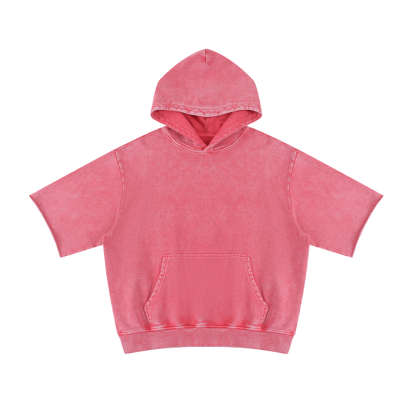 Unisex Mineral Wash Short Sleeve Hoodie – Oversized Vintage Streetwear Hooded Tee