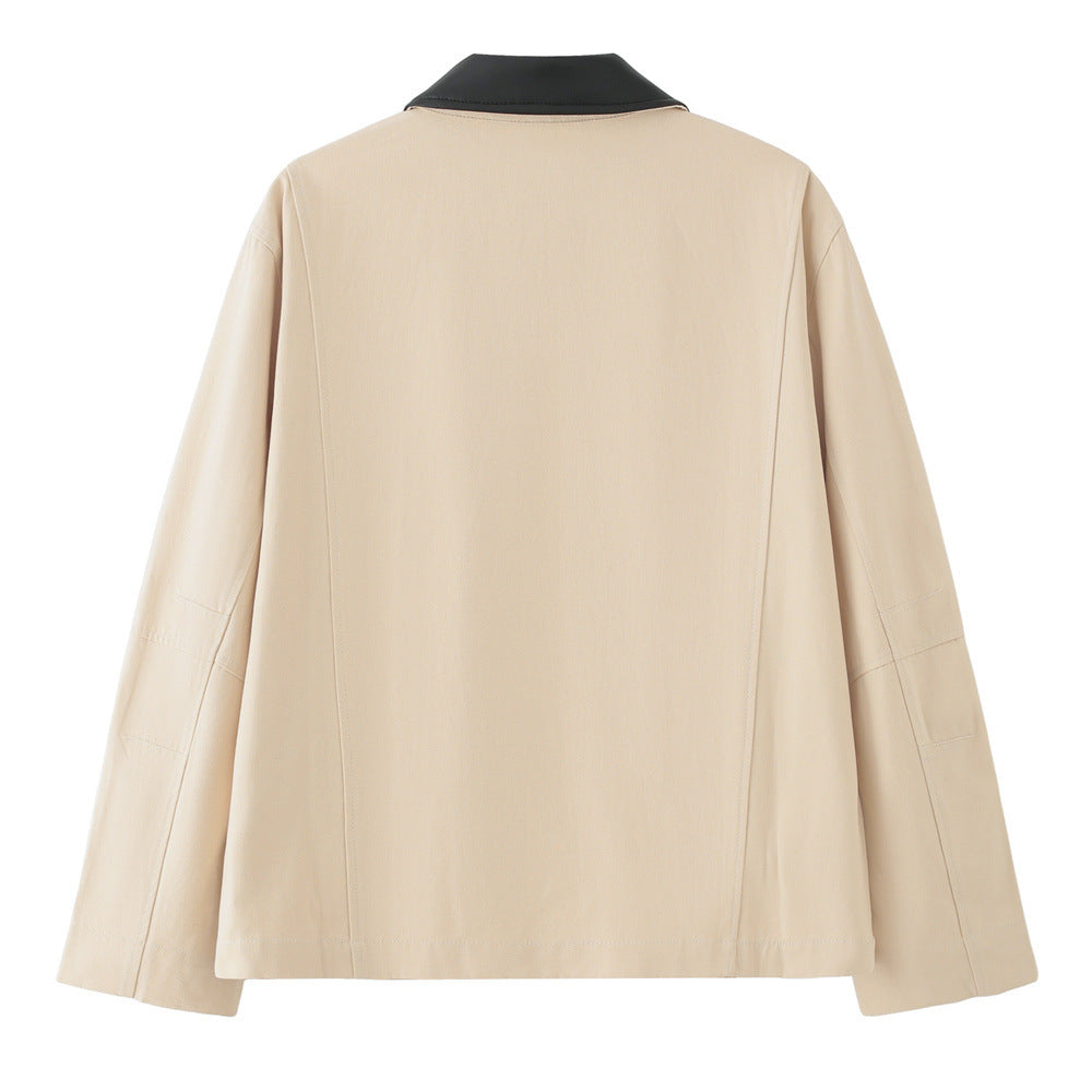 Women's Fashionable Casual Jacket With Lapel Collar