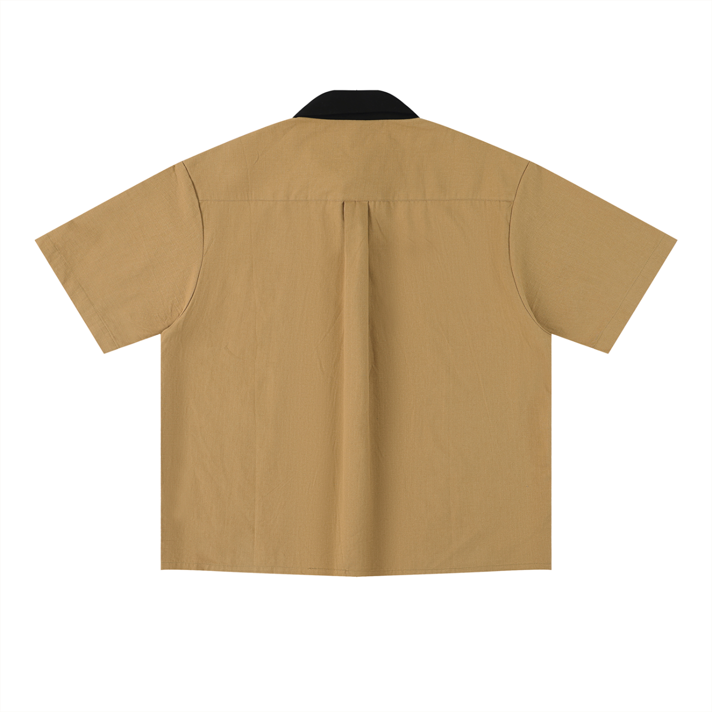 Unisex Color Block Short Sleeve Shirt – Relaxed Fit Casual Button-Up