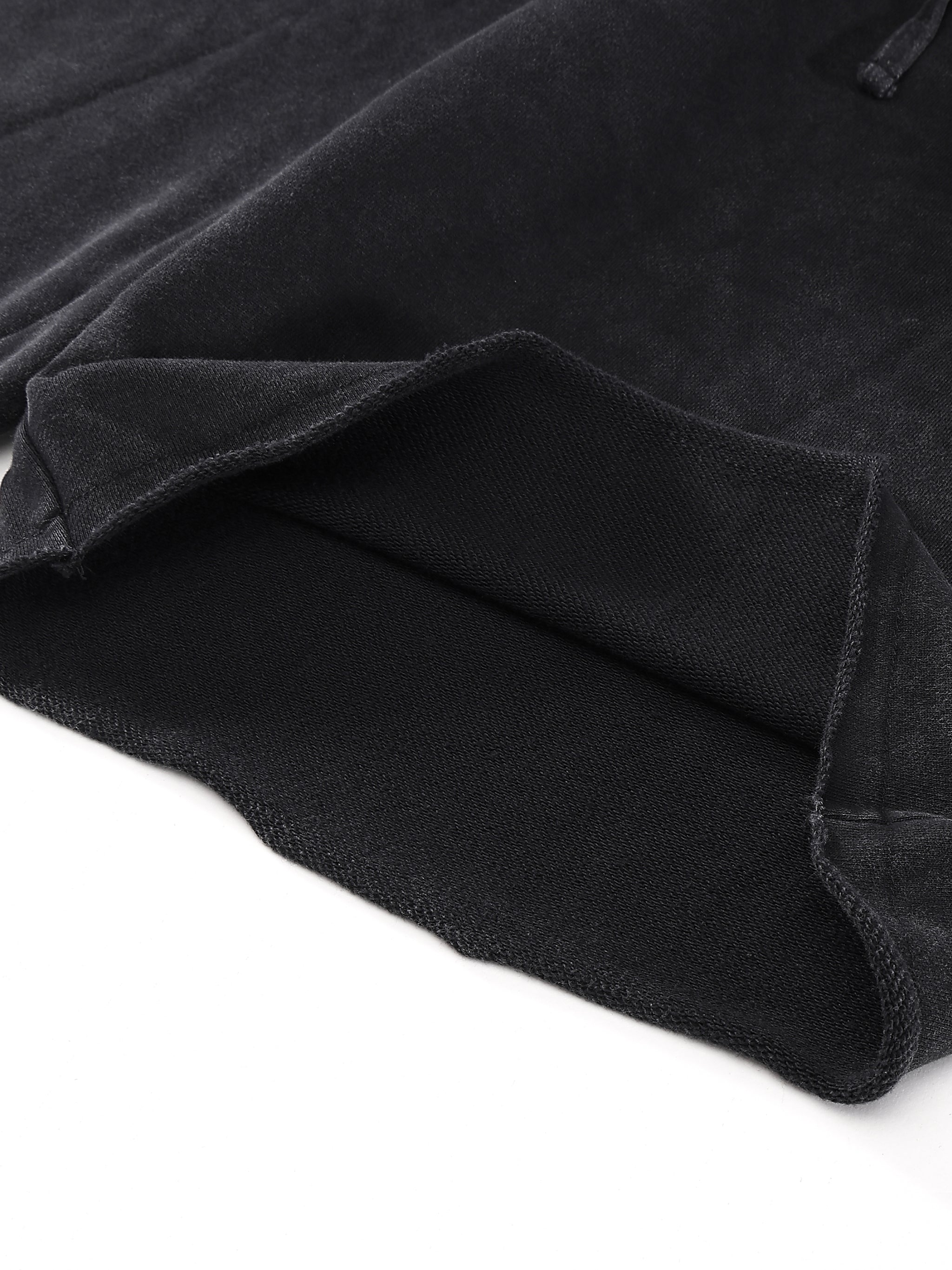 Snow Washed Raw Hem Shorts