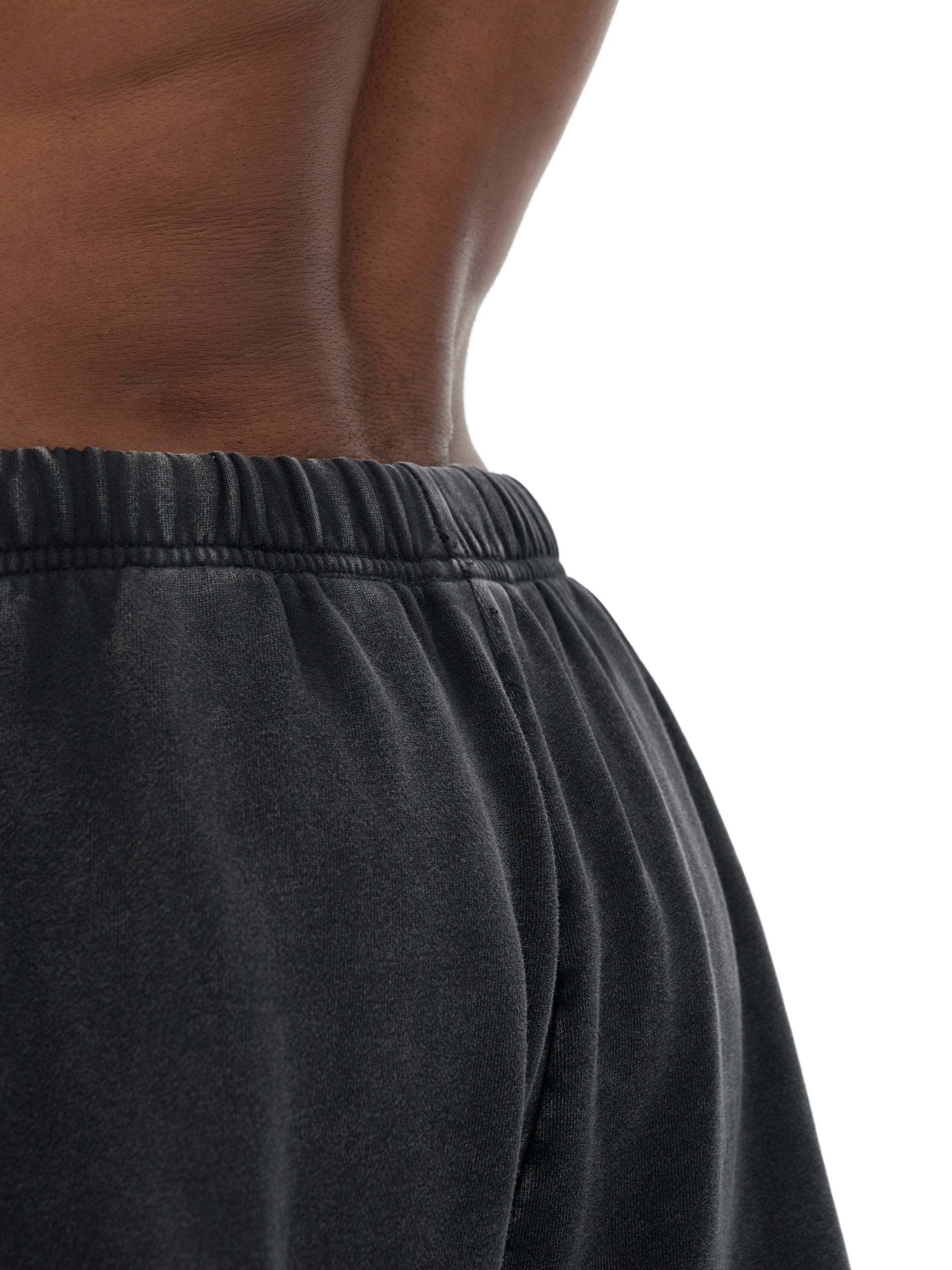 Snow Washed Raw Hem Shorts