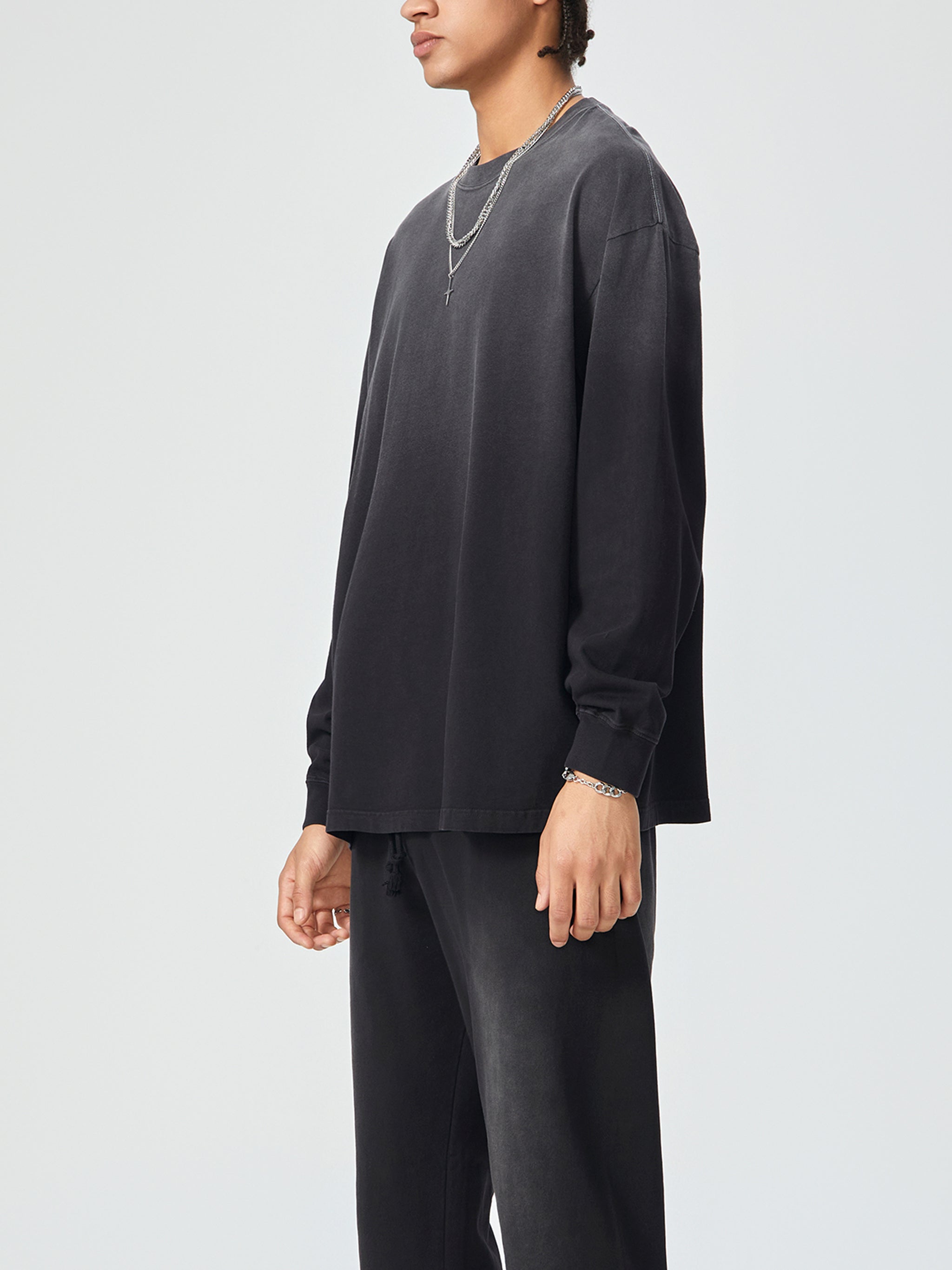 Gradient Washed Long Sleeve T-Shirt