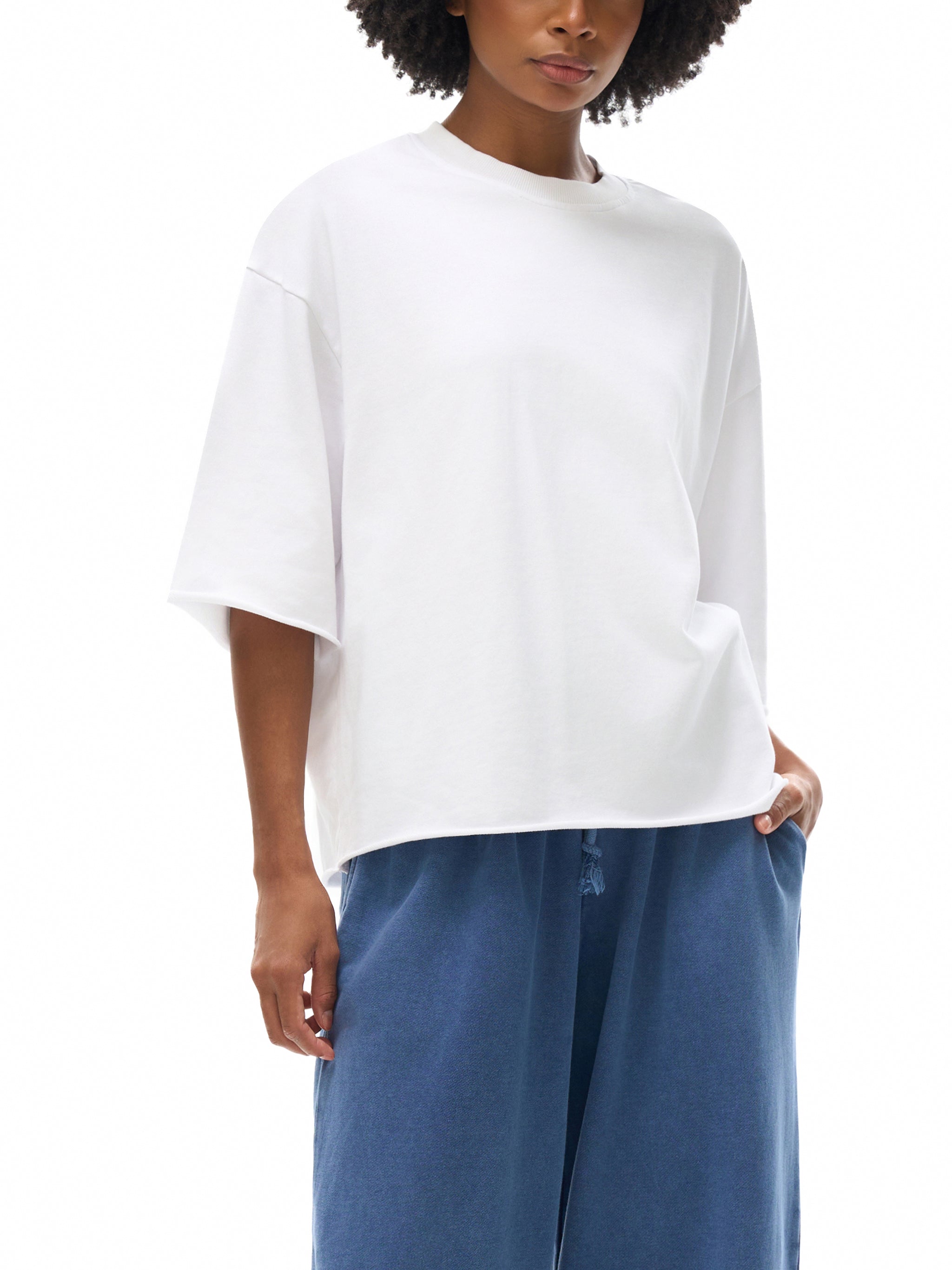 French Terry Raw Edge T-Shirt