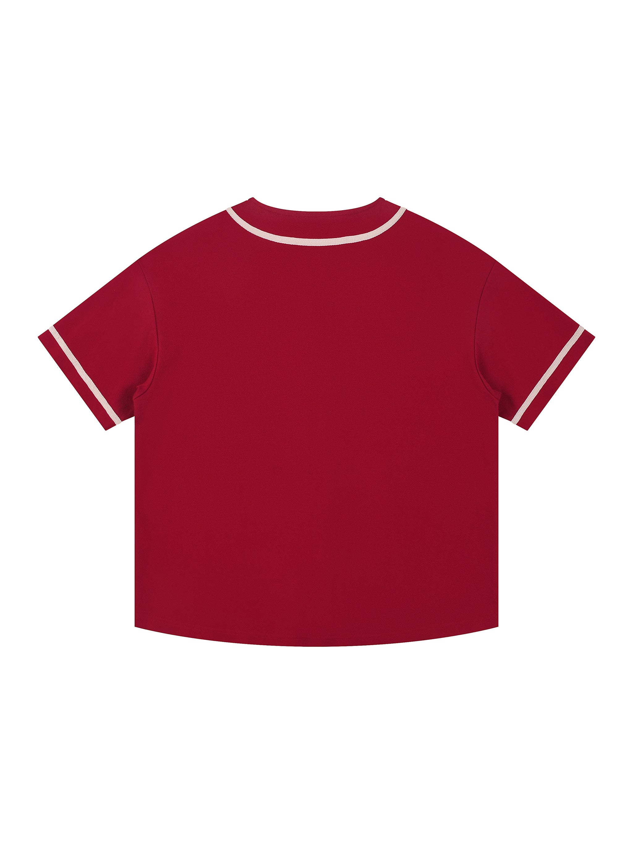 Contrast Piped Button-Up Jersey