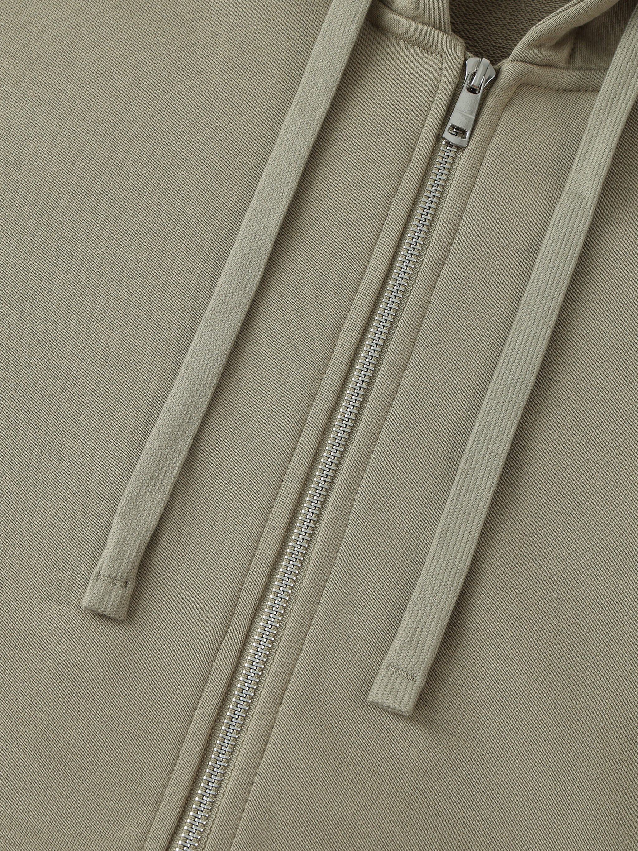Drop-Shoulder Zip Up Hoodie