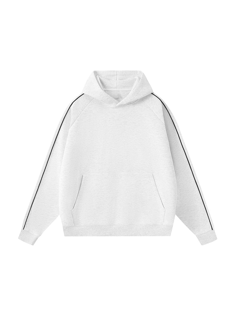 Contrast Piping Raglan Hoodie