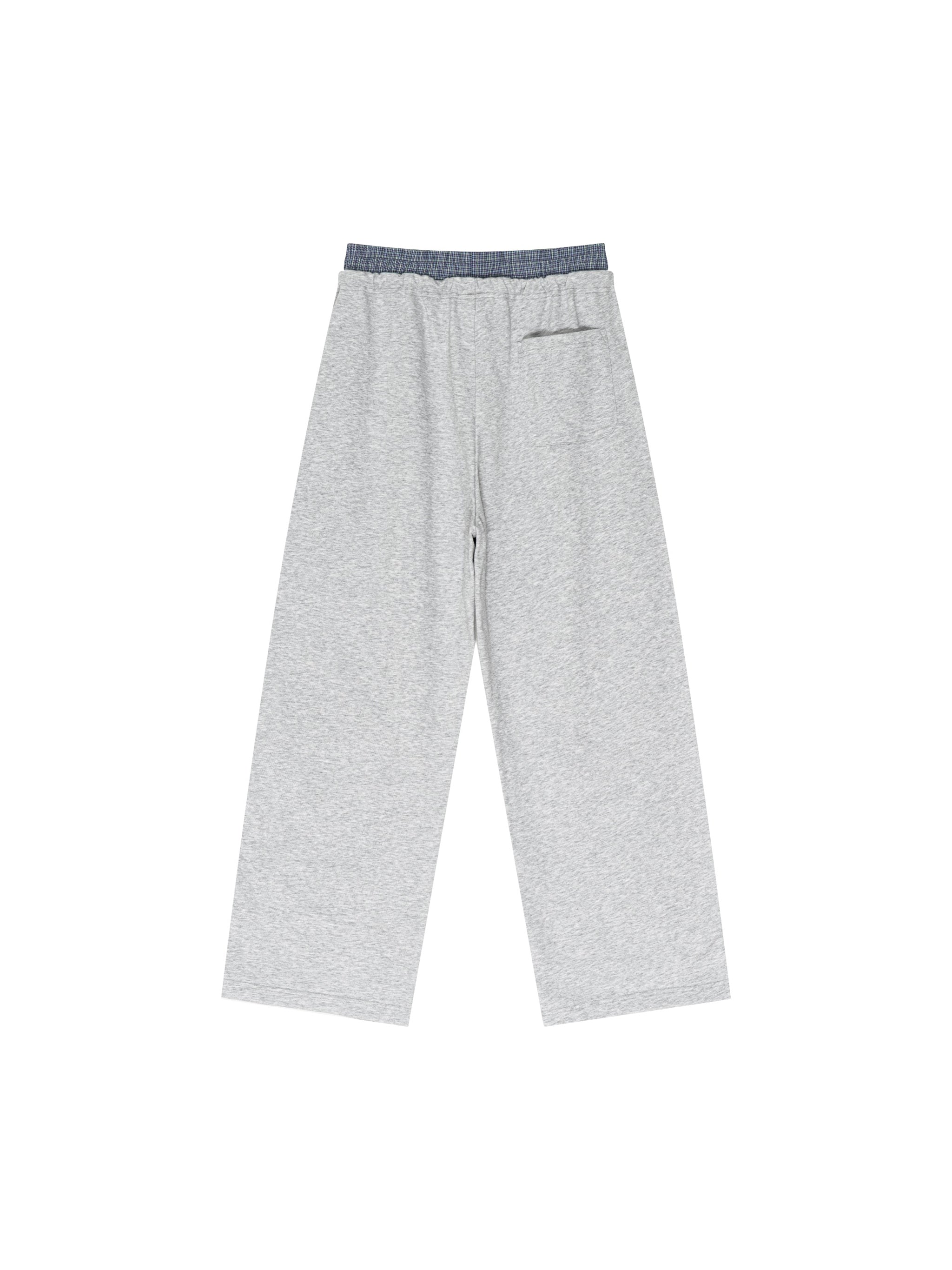 Plaid Contrast Waist Pants