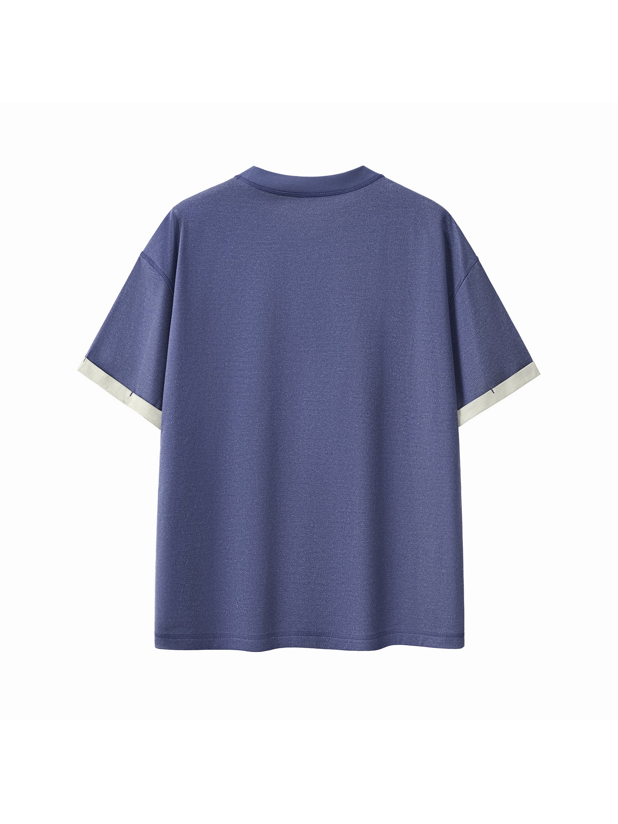 Contrast Cuff Cuffed T-Shirt