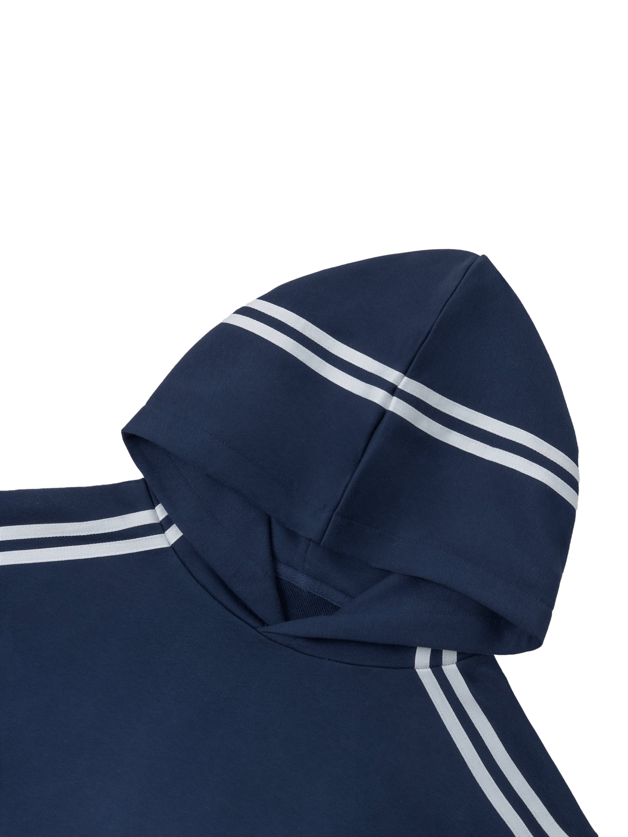 Contrast Side Stripe Cropped Hoodie