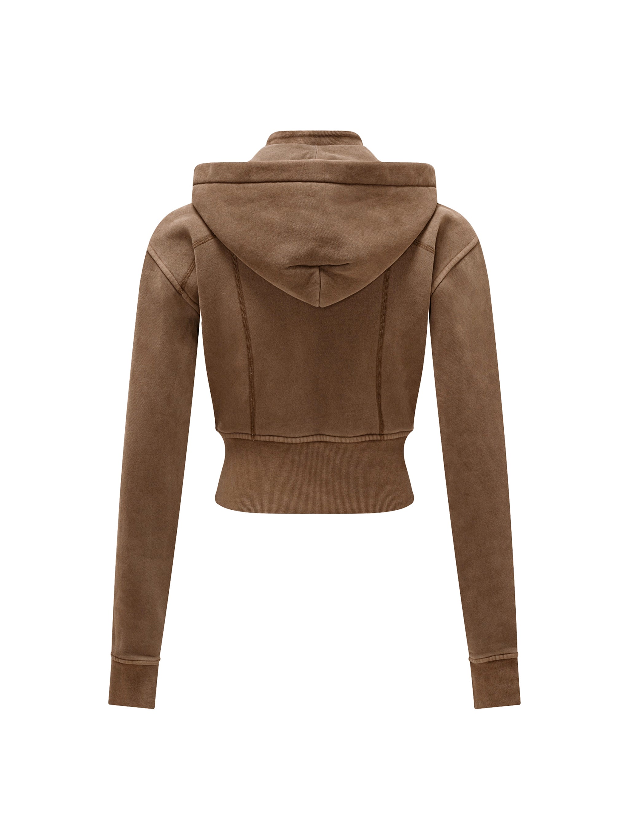 Vintage Washed Cropped Fleece Hoodie
