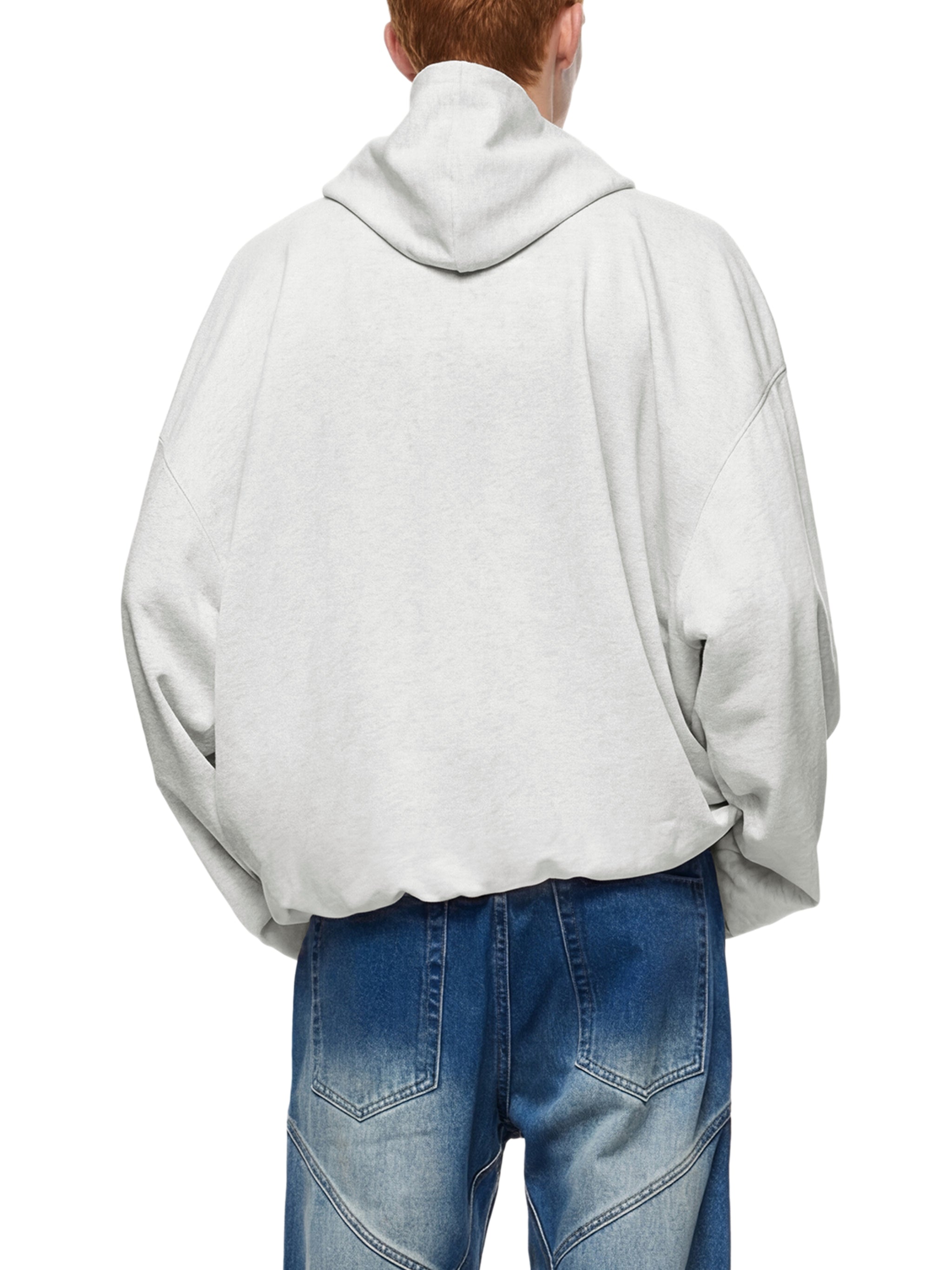 Boxy Gather-Hem Hoodie