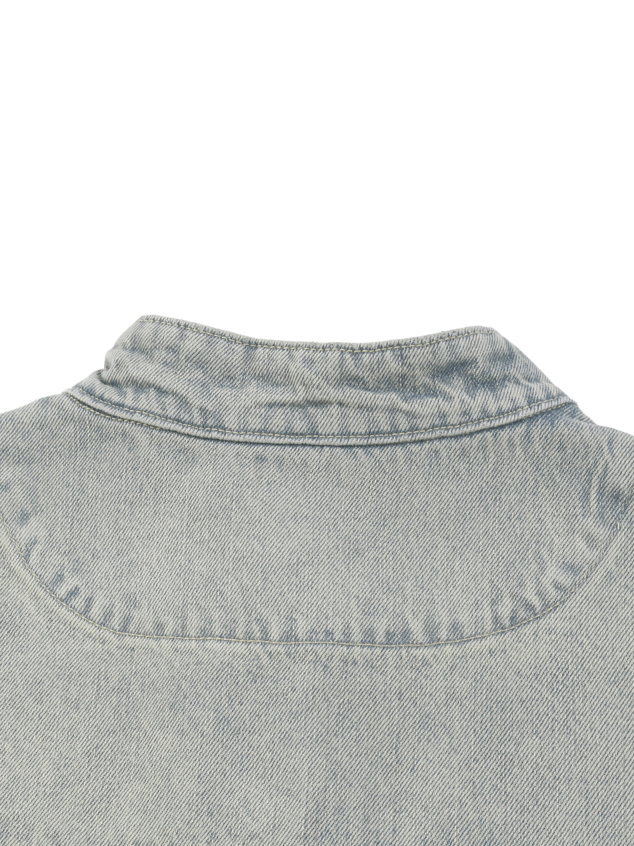 Vintage Wash Zip Denim Jacket