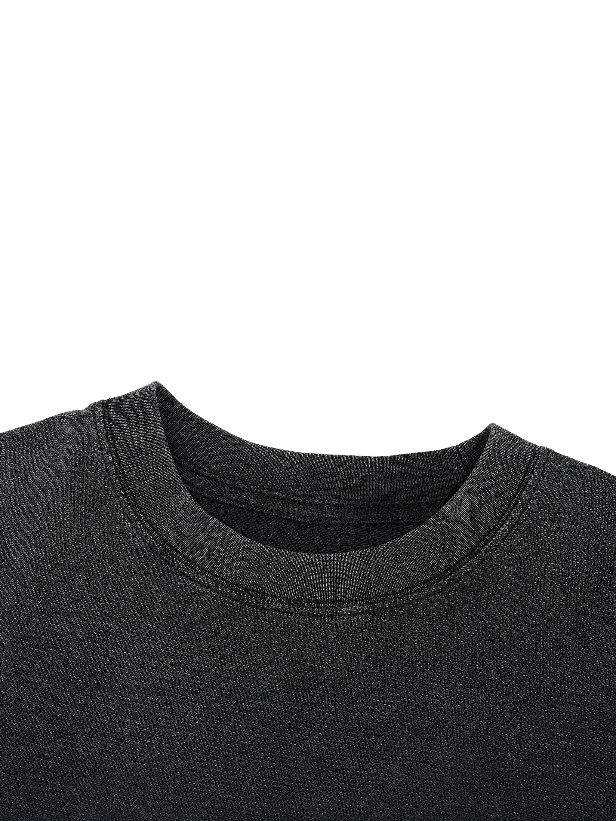 Unisex Vintage Wash Distressed Hem T-Shirt – Oversized Boxy Retro Streetwear Tee
