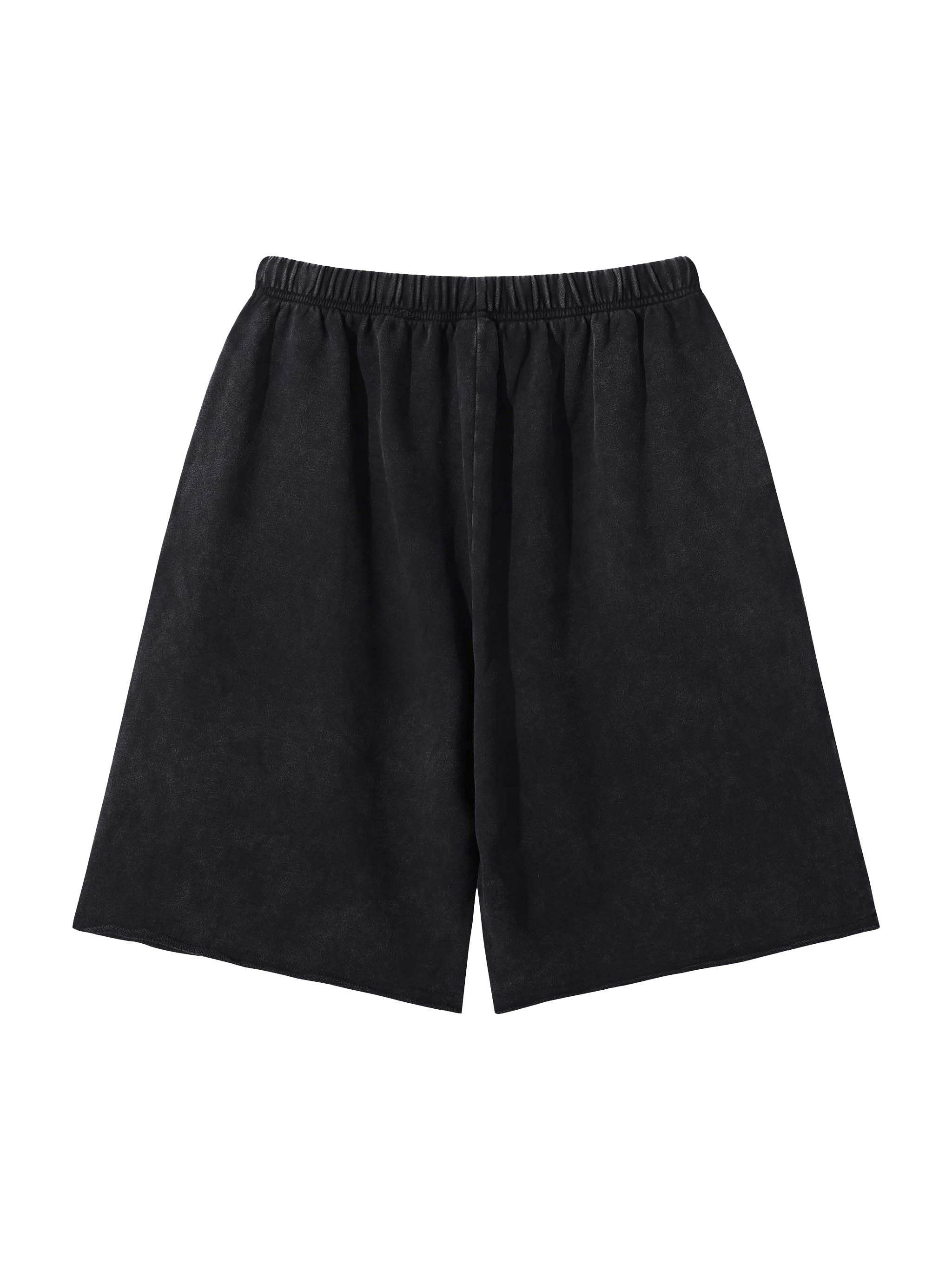 Snow Washed Raw Hem Shorts