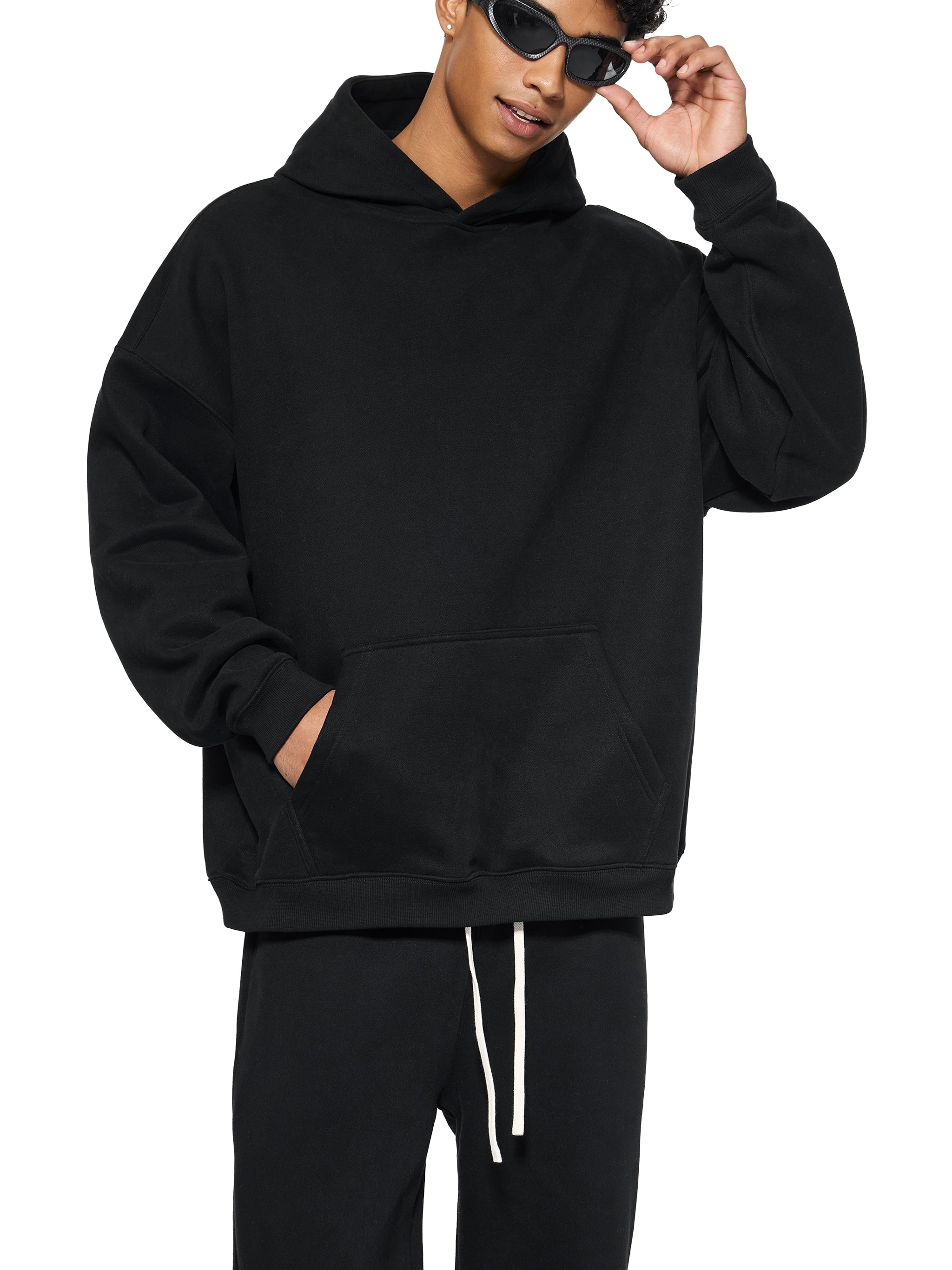 Unisex Oversized Fleece Hoodie – Heavyweight Pullover Streetwear Hoodie