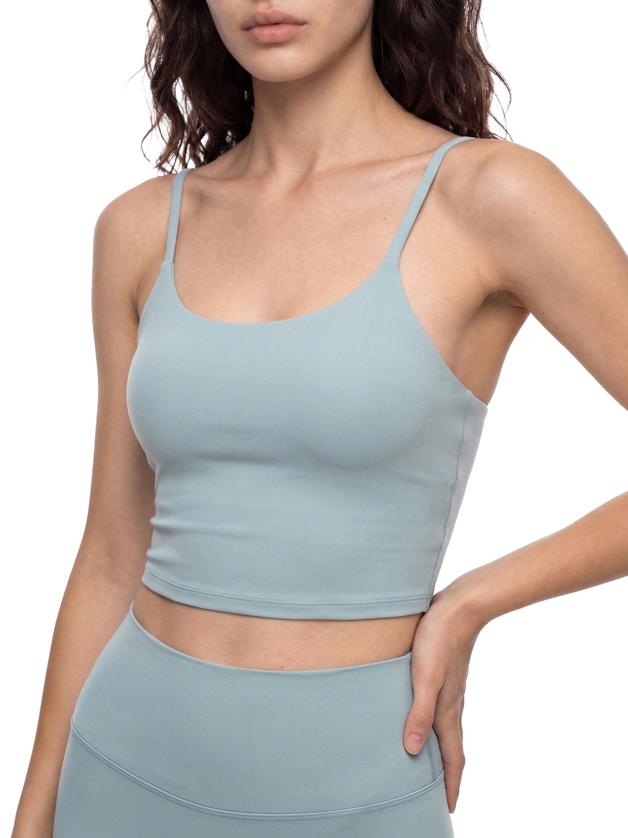Women's Spaghetti Strap Yoga Sports Bra – Low Impact Activewear Bra