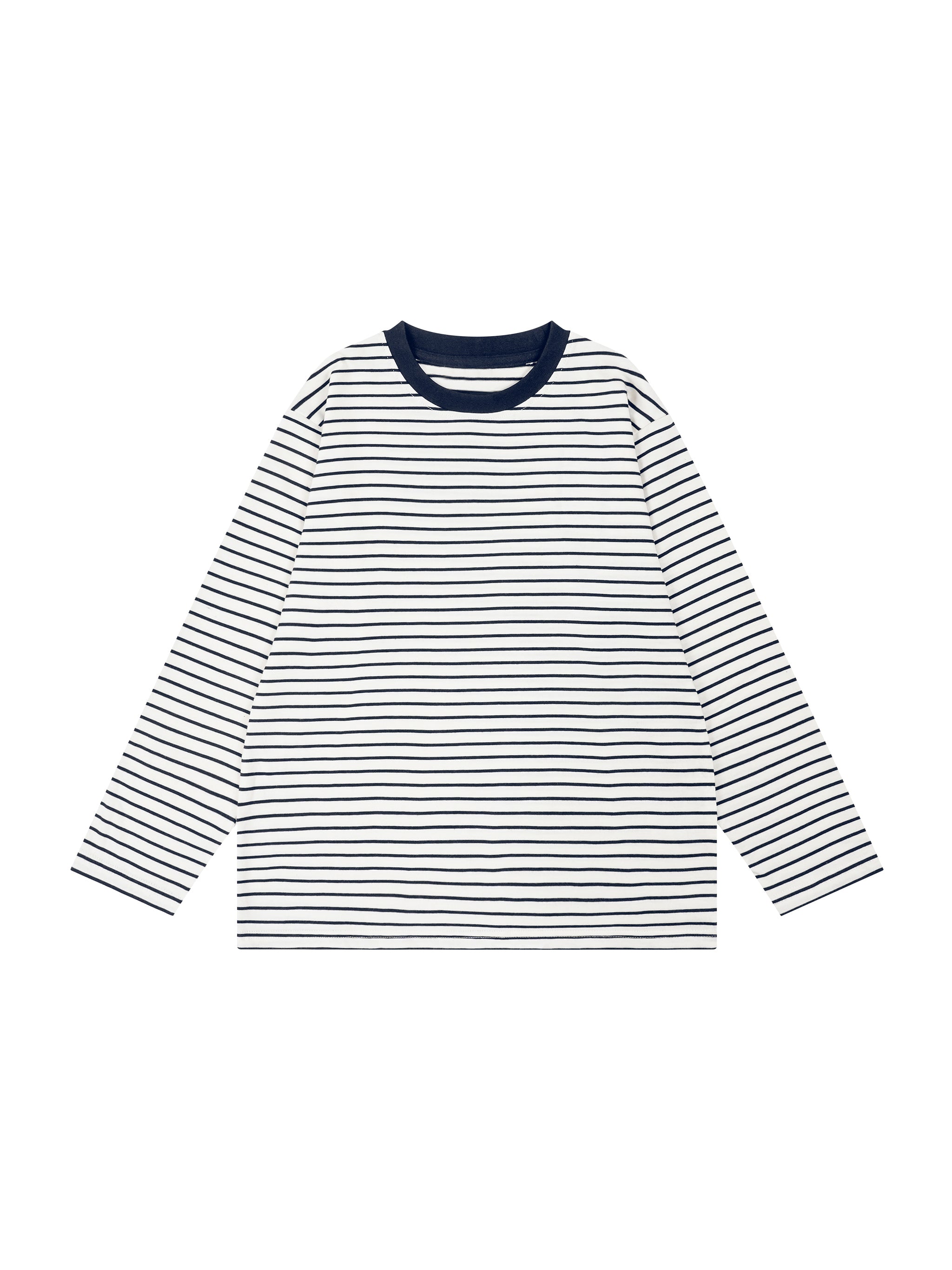 Kids' Striped Long Sleeve T-Shirt – Soft Cotton Everyday Crew Neck Tee