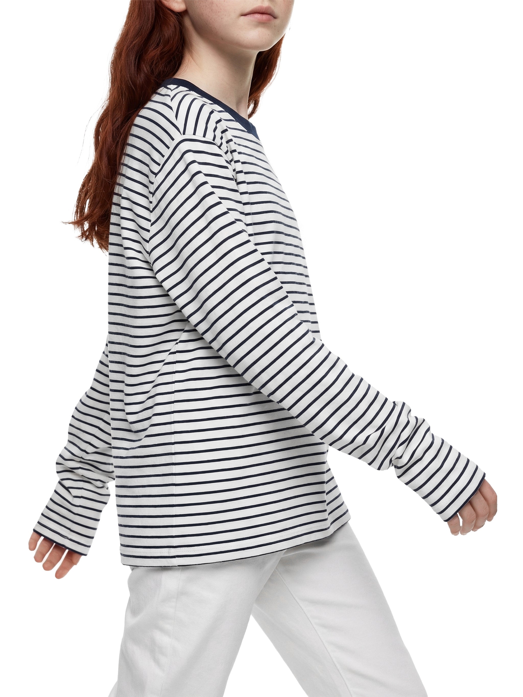 Kids' Striped Long Sleeve T-Shirt – Soft Cotton Everyday Crew Neck Tee