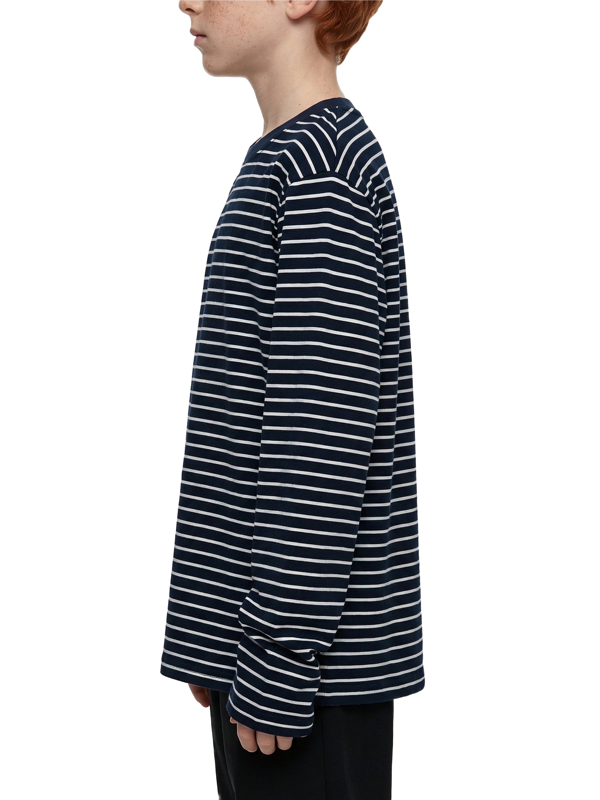 Kids' Striped Long Sleeve T-Shirt – Soft Cotton Everyday Crew Neck Tee