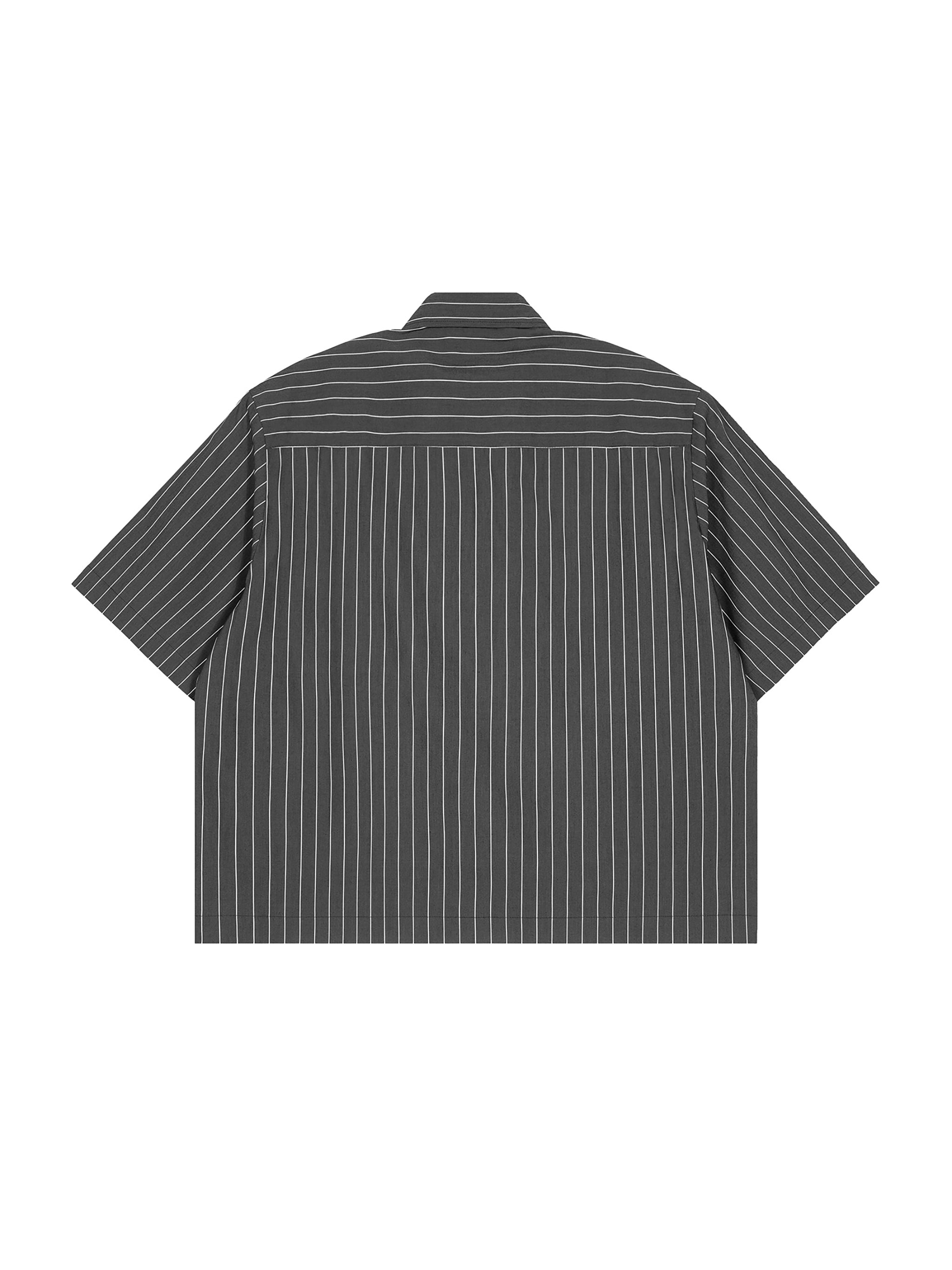 Unisex Striped Boxy Button-Up Shirt – Oversized Casual Streetwear Shirt