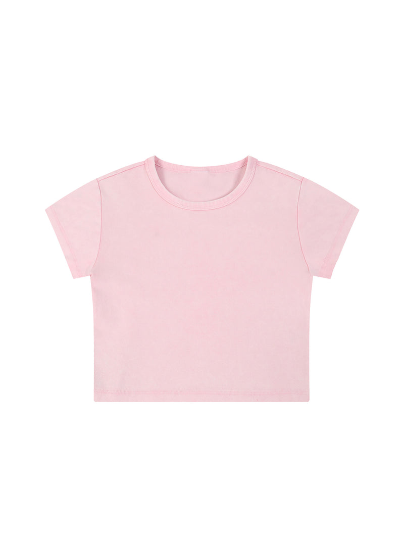 Women's Snow Washed Crop Top – Vintage Oversized Streetwear Tee