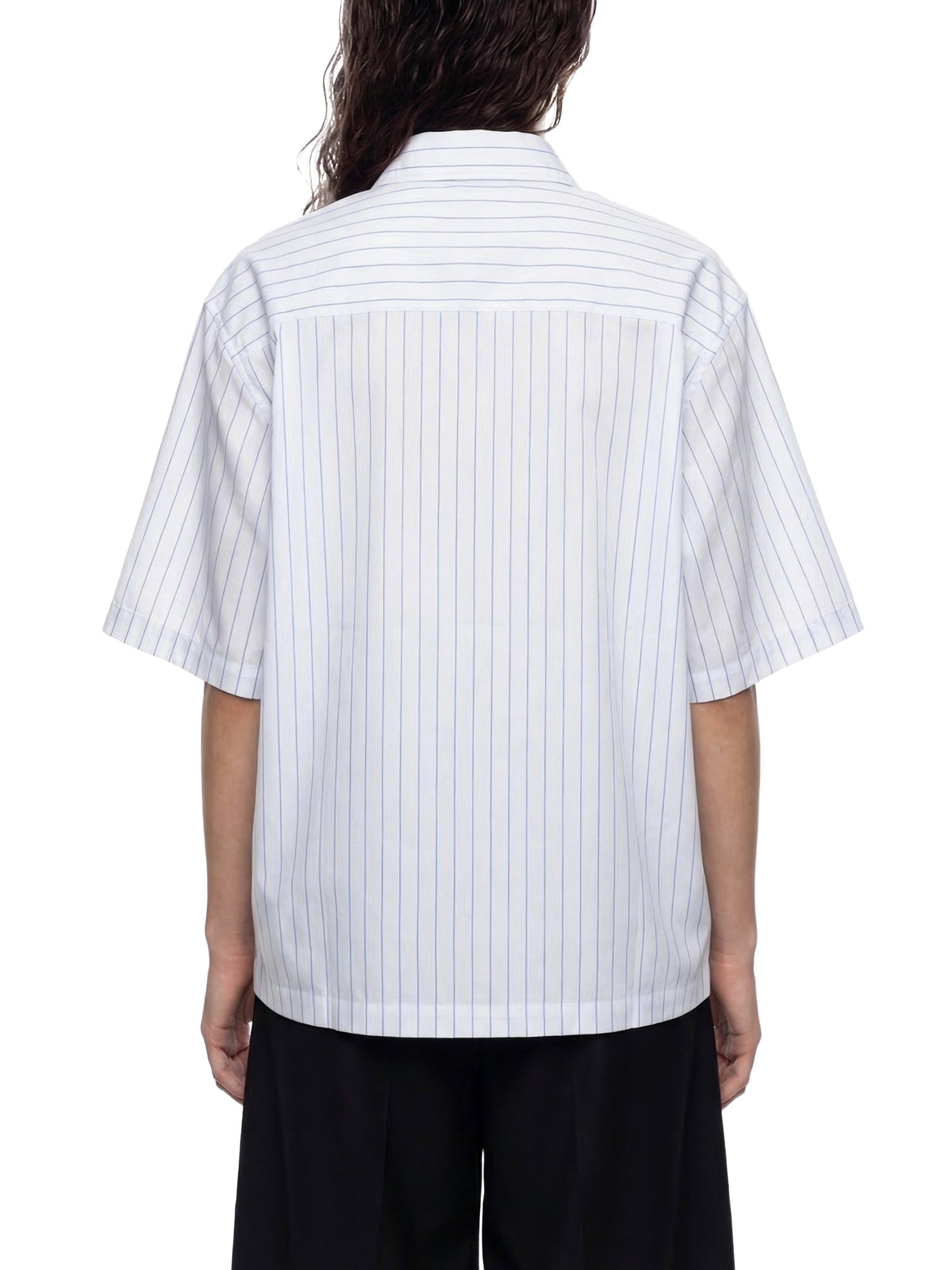 Unisex Striped Boxy Button-Up Shirt – Oversized Casual Streetwear Shirt