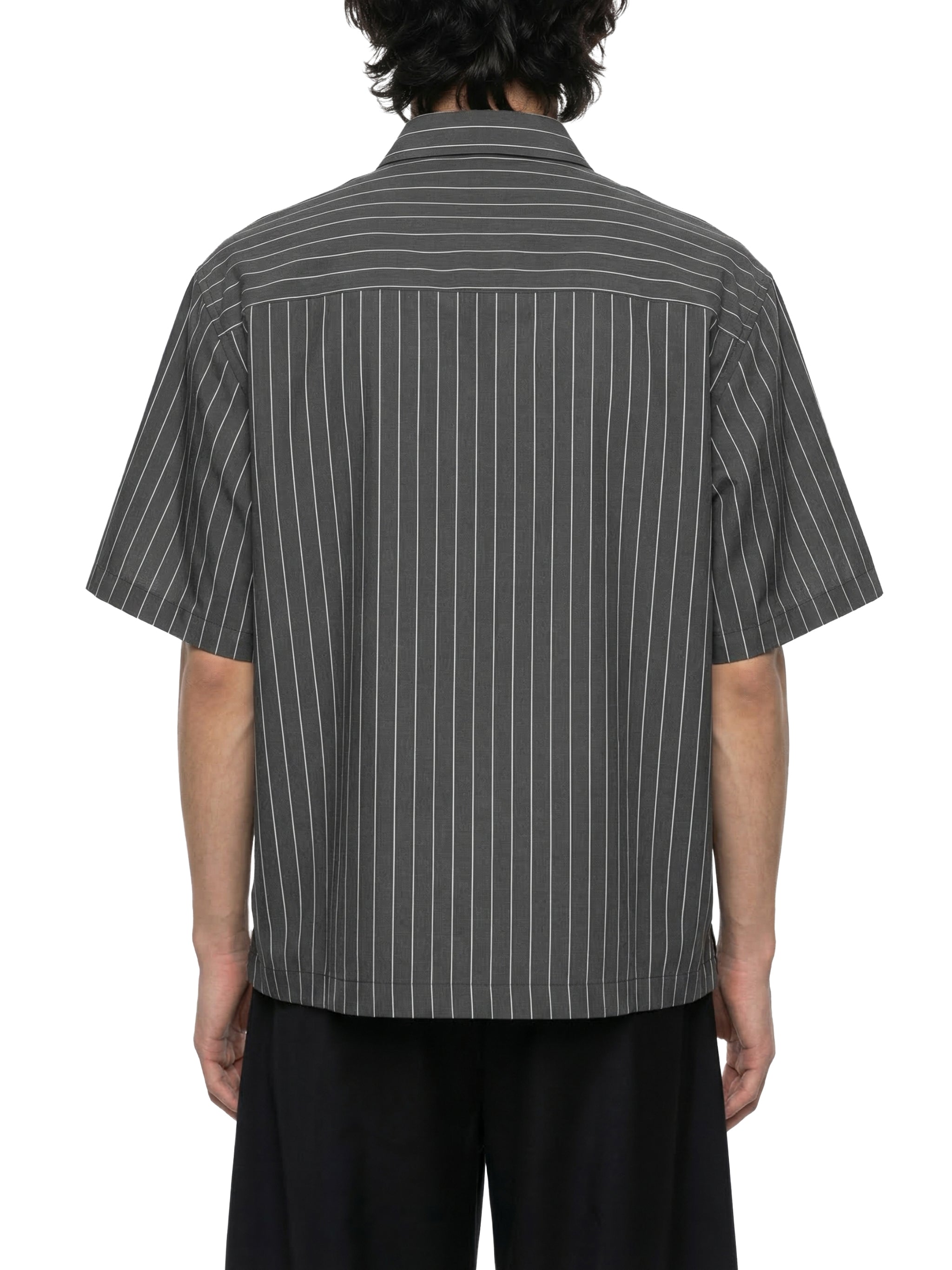 Unisex Striped Boxy Button-Up Shirt – Oversized Casual Streetwear Shirt