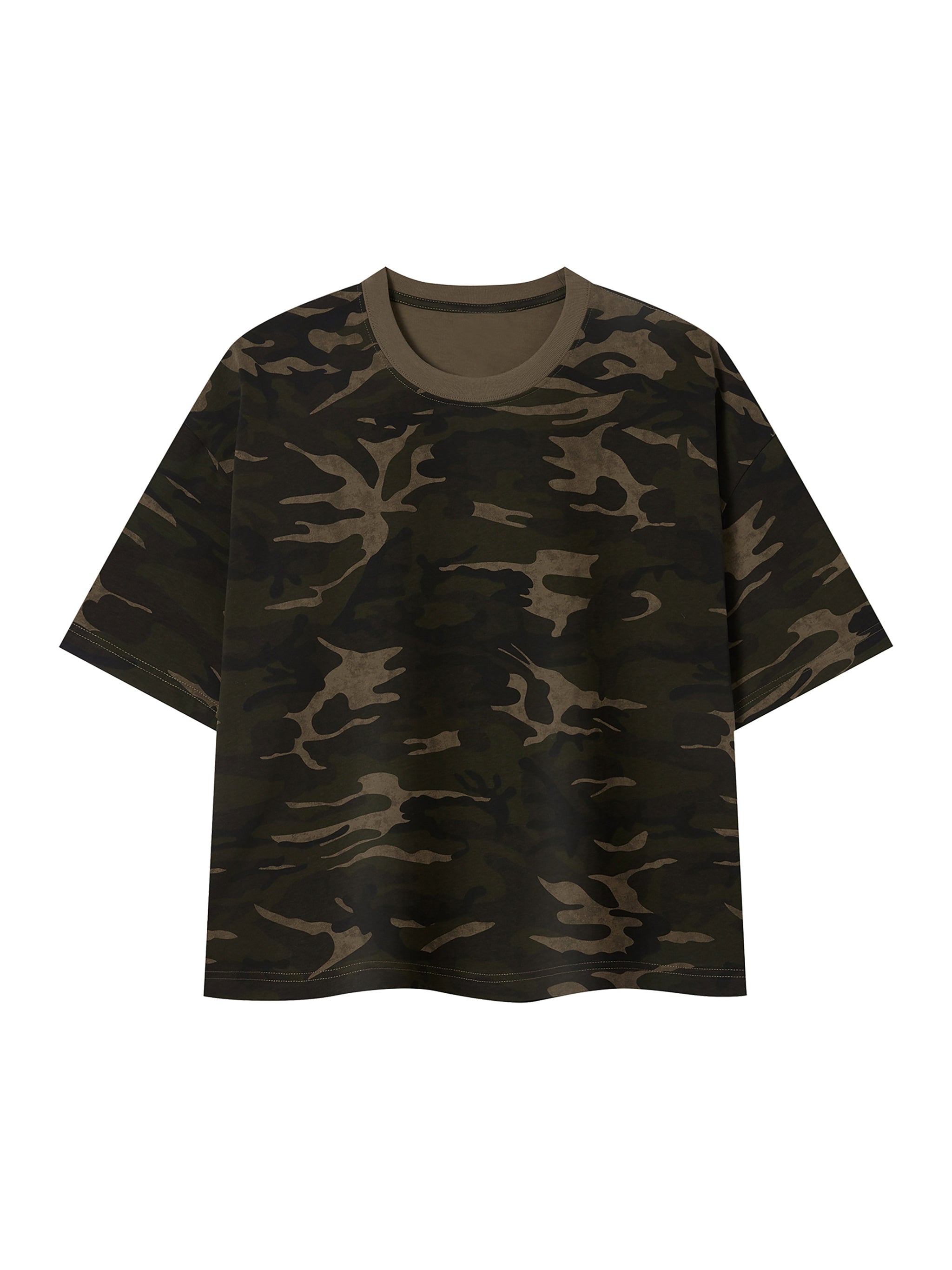 Unisex Camo Boxy T-Shirt – Oversized Camouflage Streetwear Tee