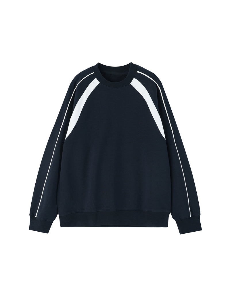 Unisex Color Block Crewneck Sweatshirt – Oversized Premium Streetwear Pullover