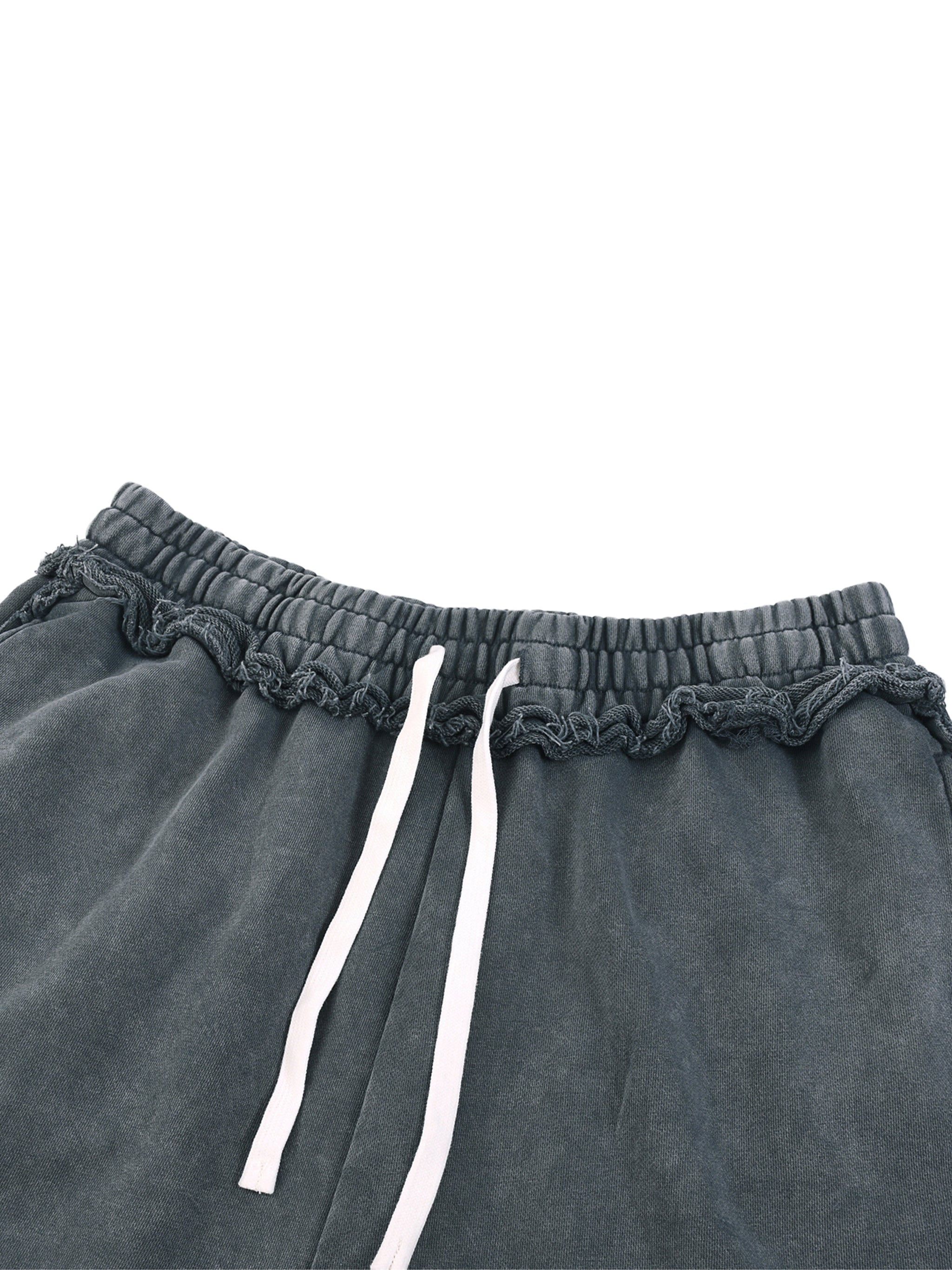 Unisex Mineral Wash Raw Edge Shorts – Oversized Premium Streetwear Shorts