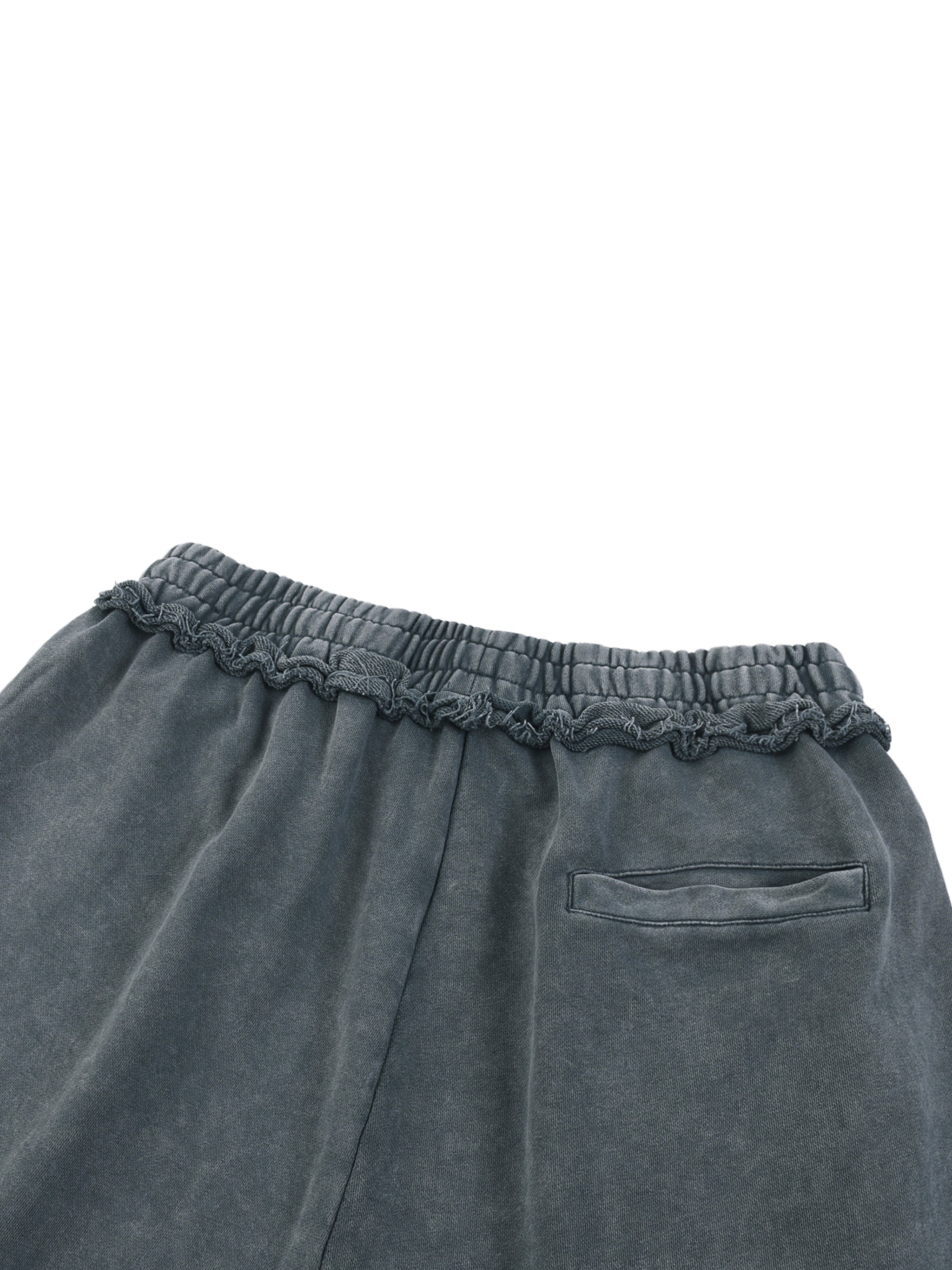 Unisex Mineral Wash Raw Edge Shorts – Oversized Premium Streetwear Shorts