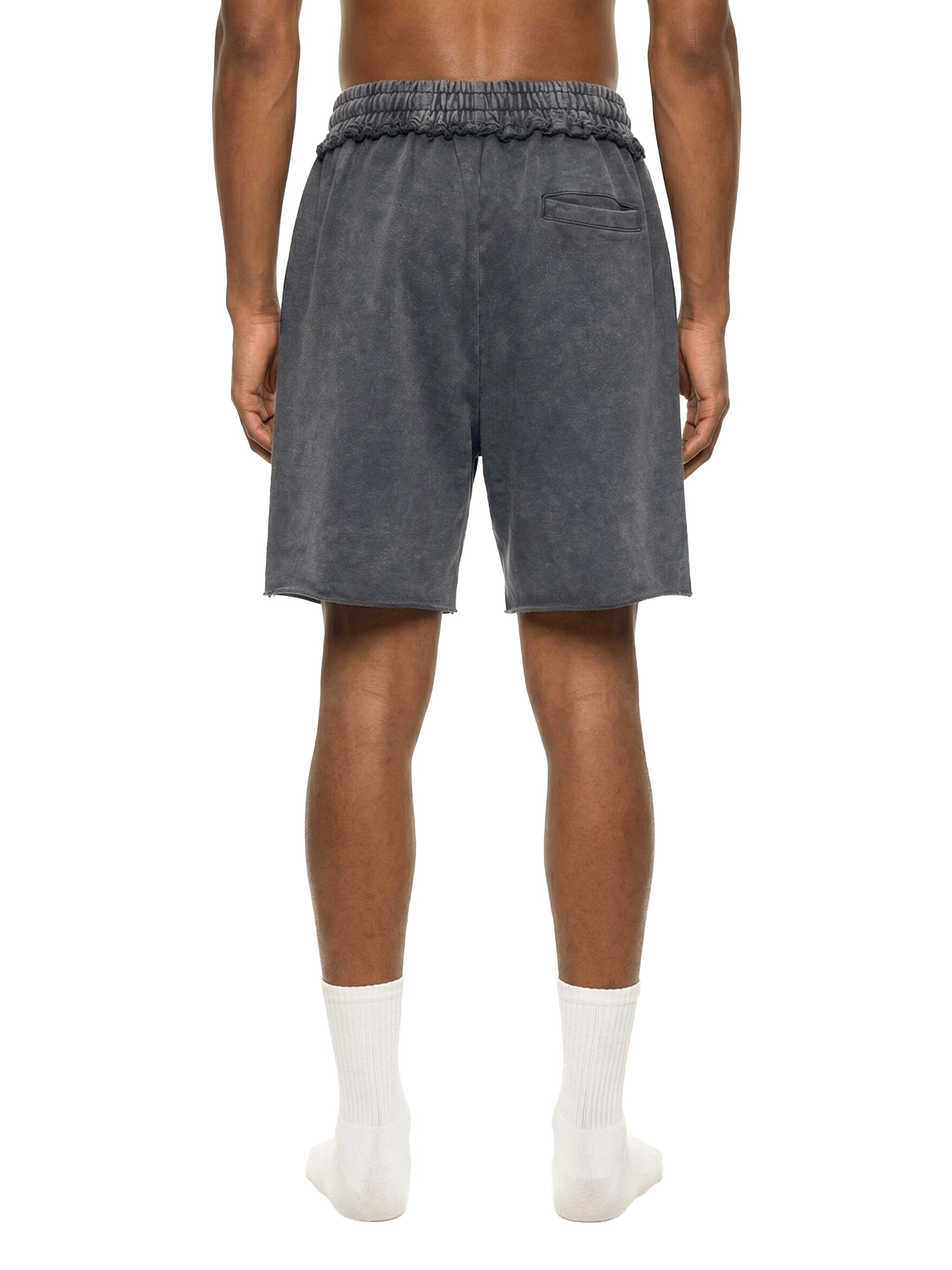 Unisex Mineral Wash Raw Edge Shorts – Oversized Premium Streetwear Shorts
