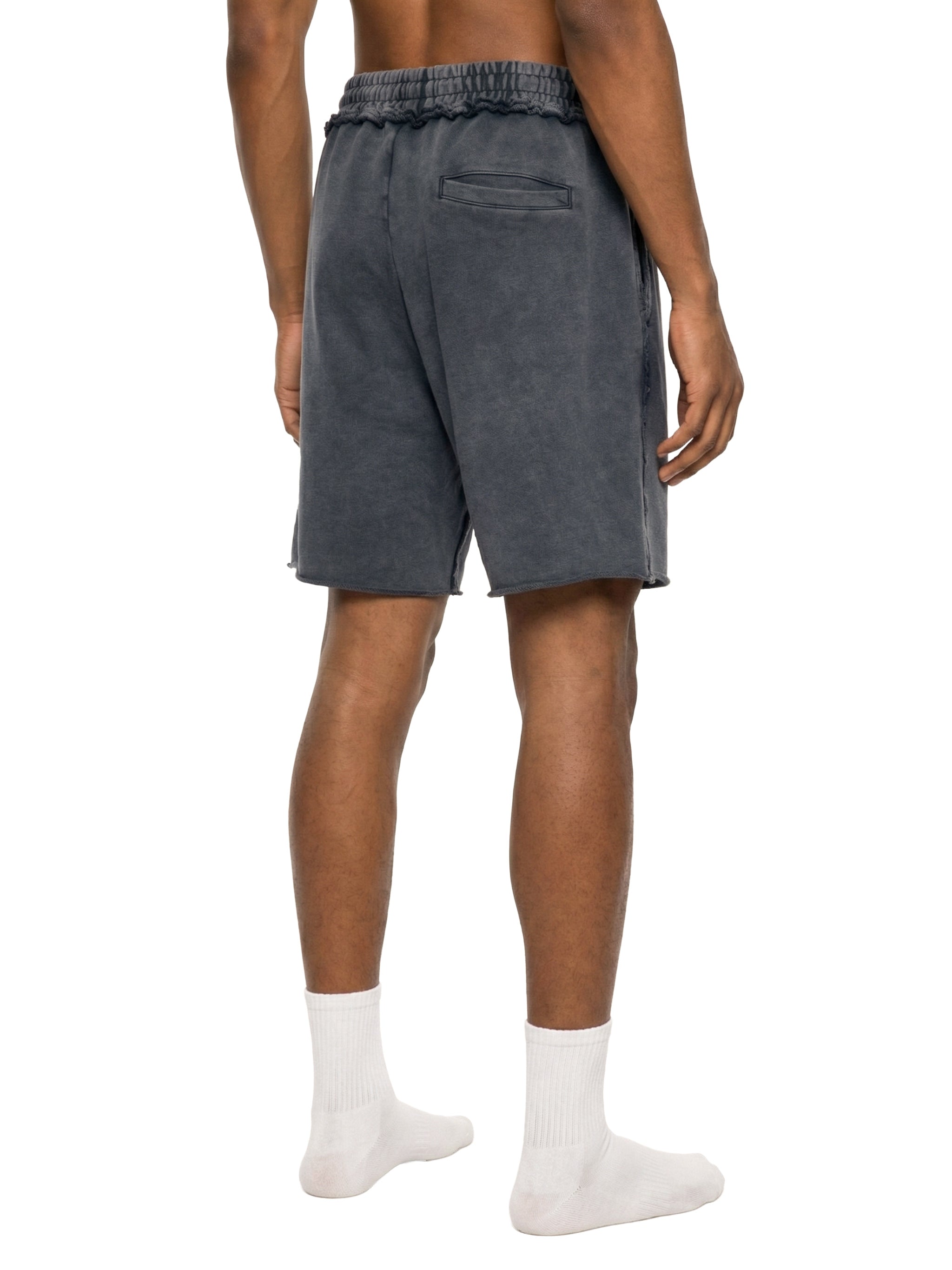 Unisex Mineral Wash Raw Edge Shorts – Oversized Premium Streetwear Shorts