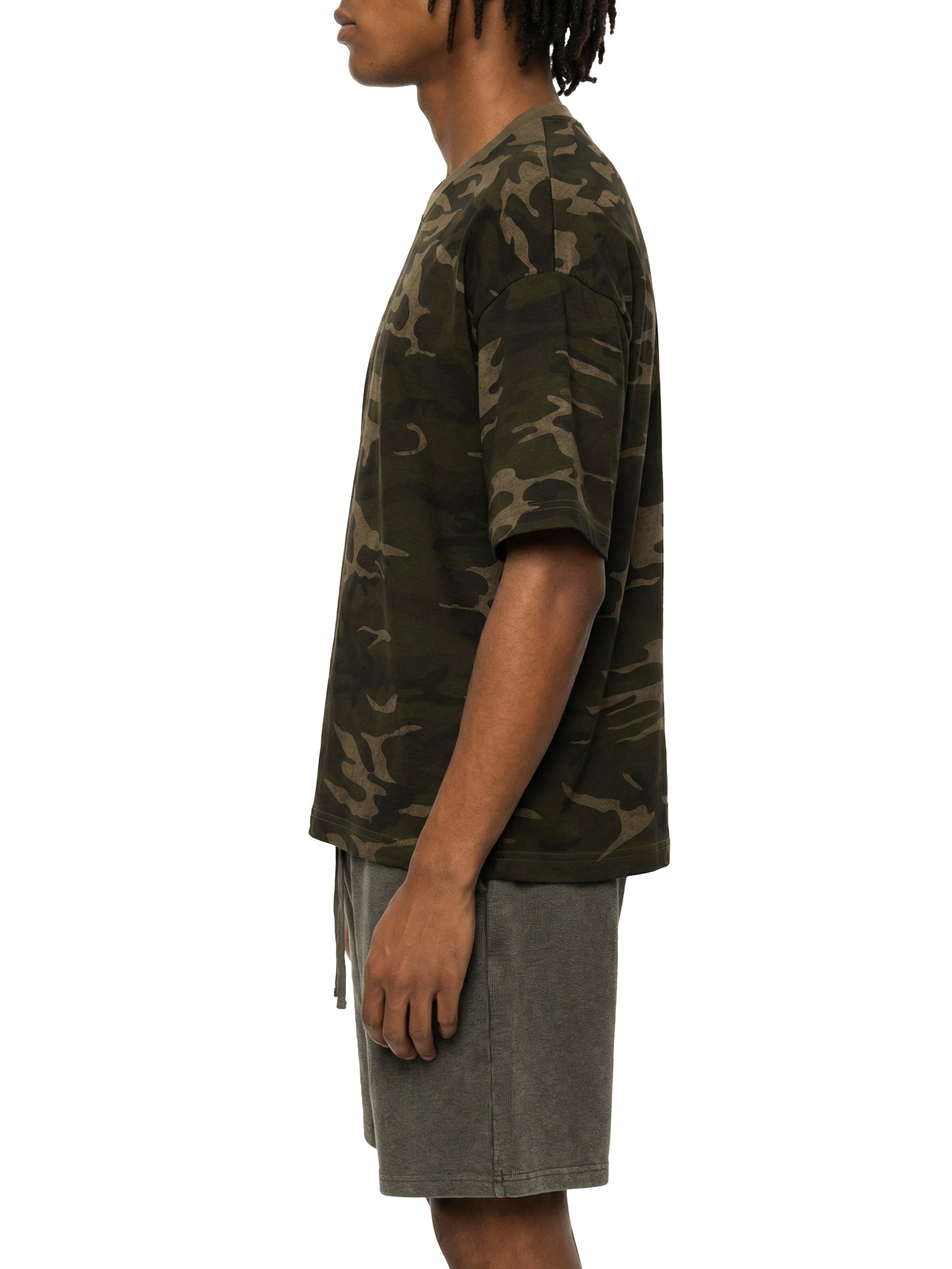 Unisex Camo Boxy T-Shirt – Oversized Camouflage Streetwear Tee