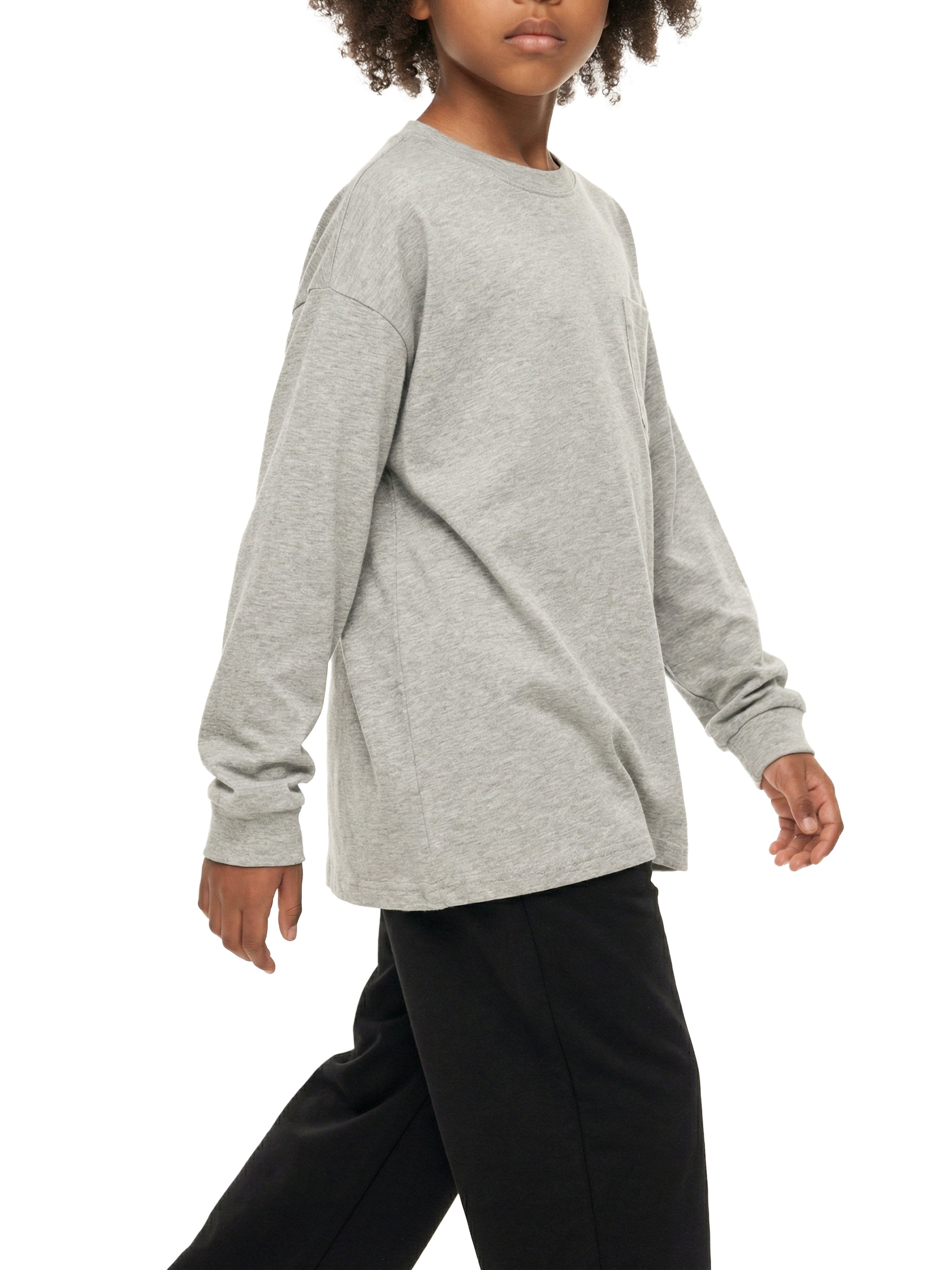 Kids' Long Sleeve T-Shirt – Soft Cotton Everyday Crew Neck Tee