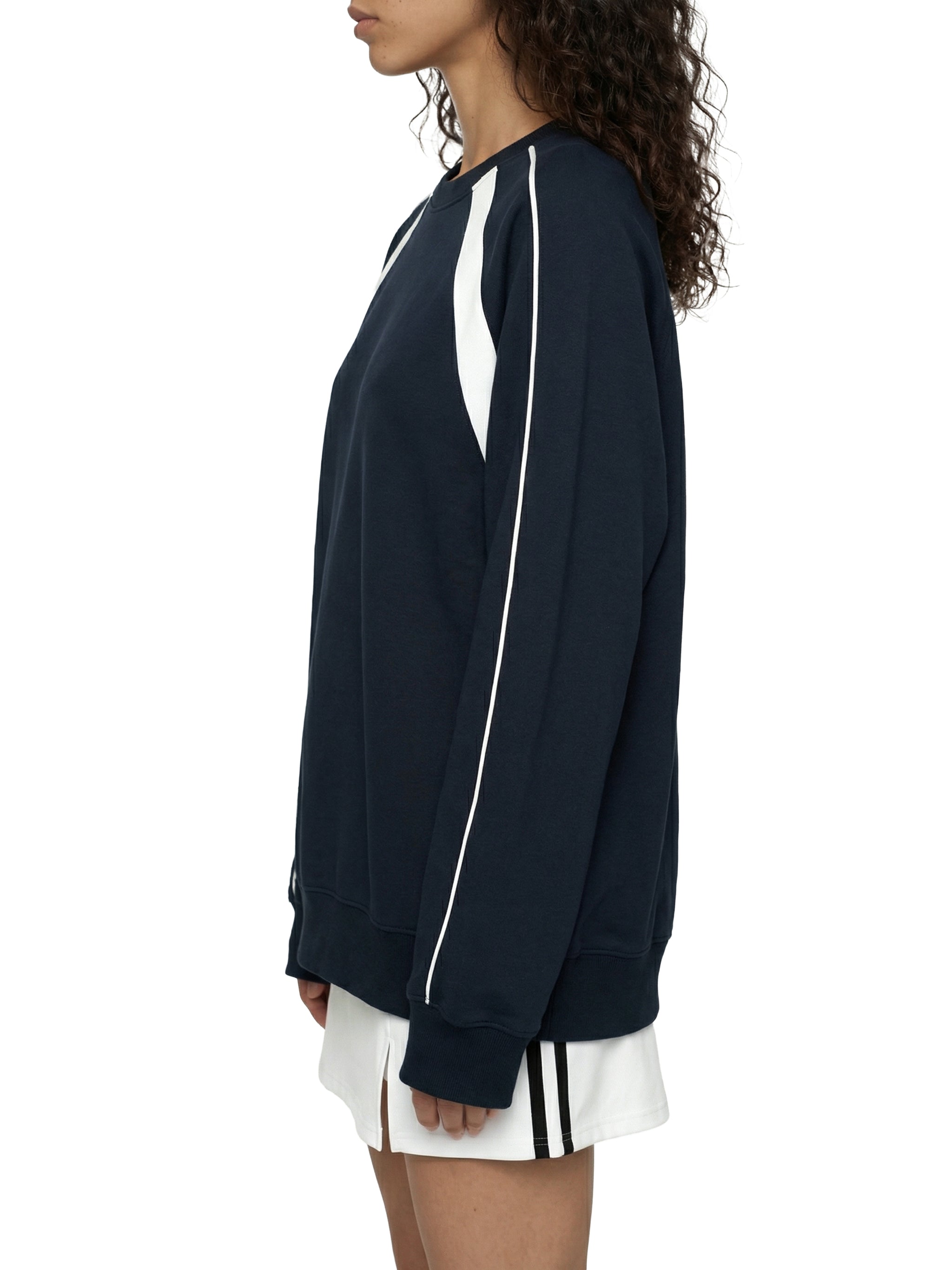 Unisex Color Block Crewneck Sweatshirt – Oversized Premium Streetwear Pullover