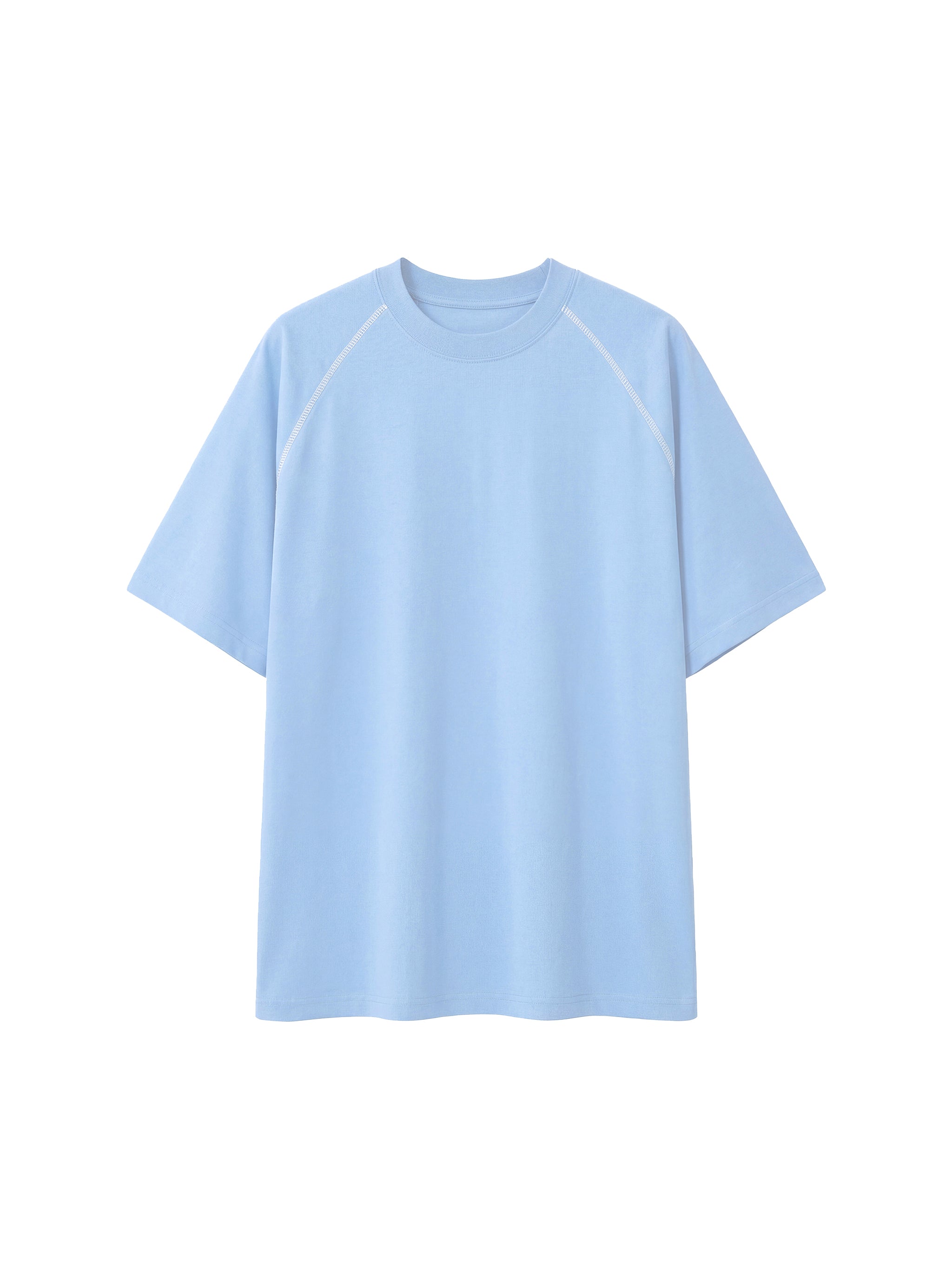 Unisex Contrast Stitch Raglan T-Shirt – Oversized Streetwear Tee