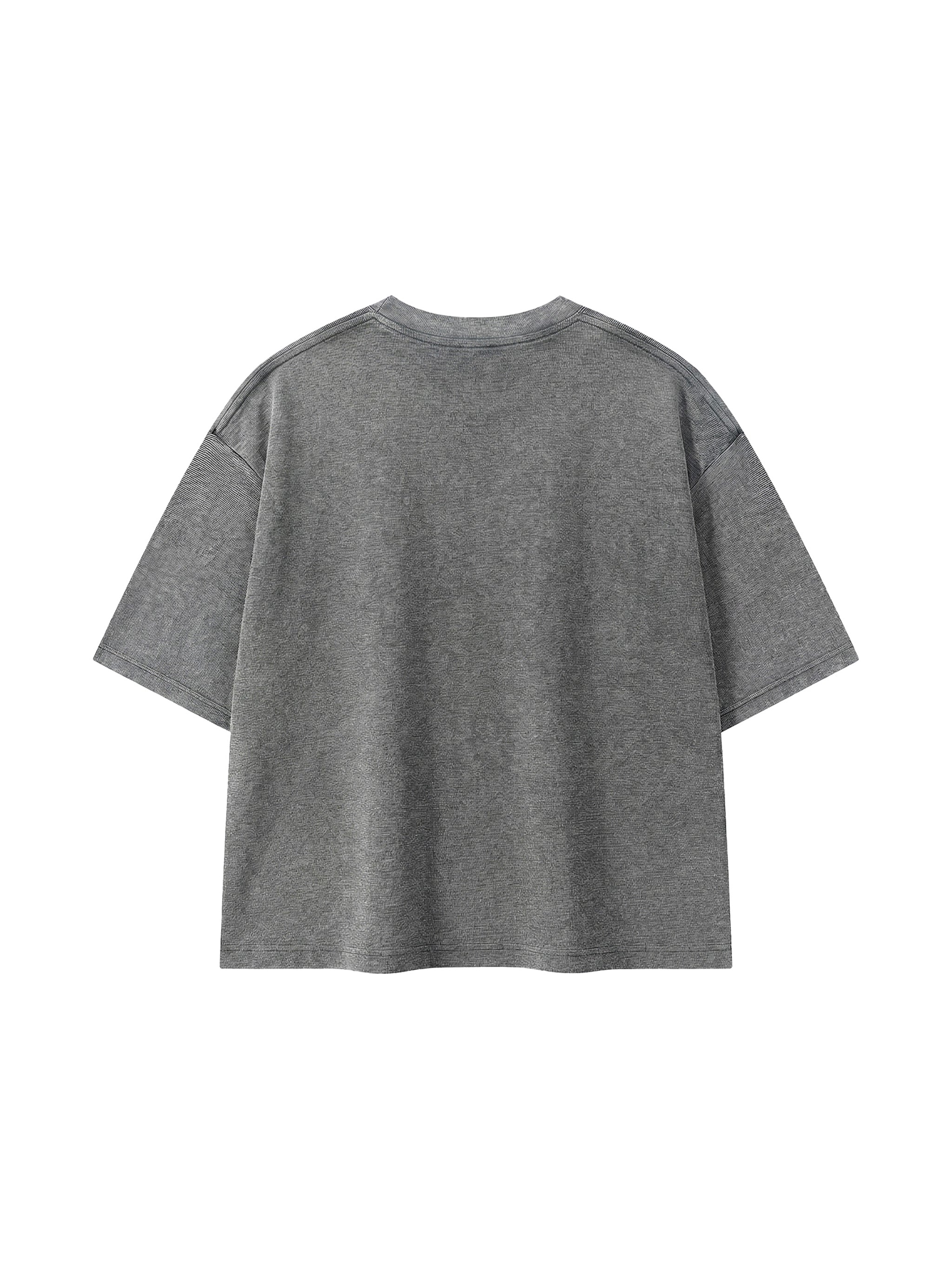 Unisex Mineral Wash Waffle Boxy T-Shirt – Oversized Textured Streetwear Tee