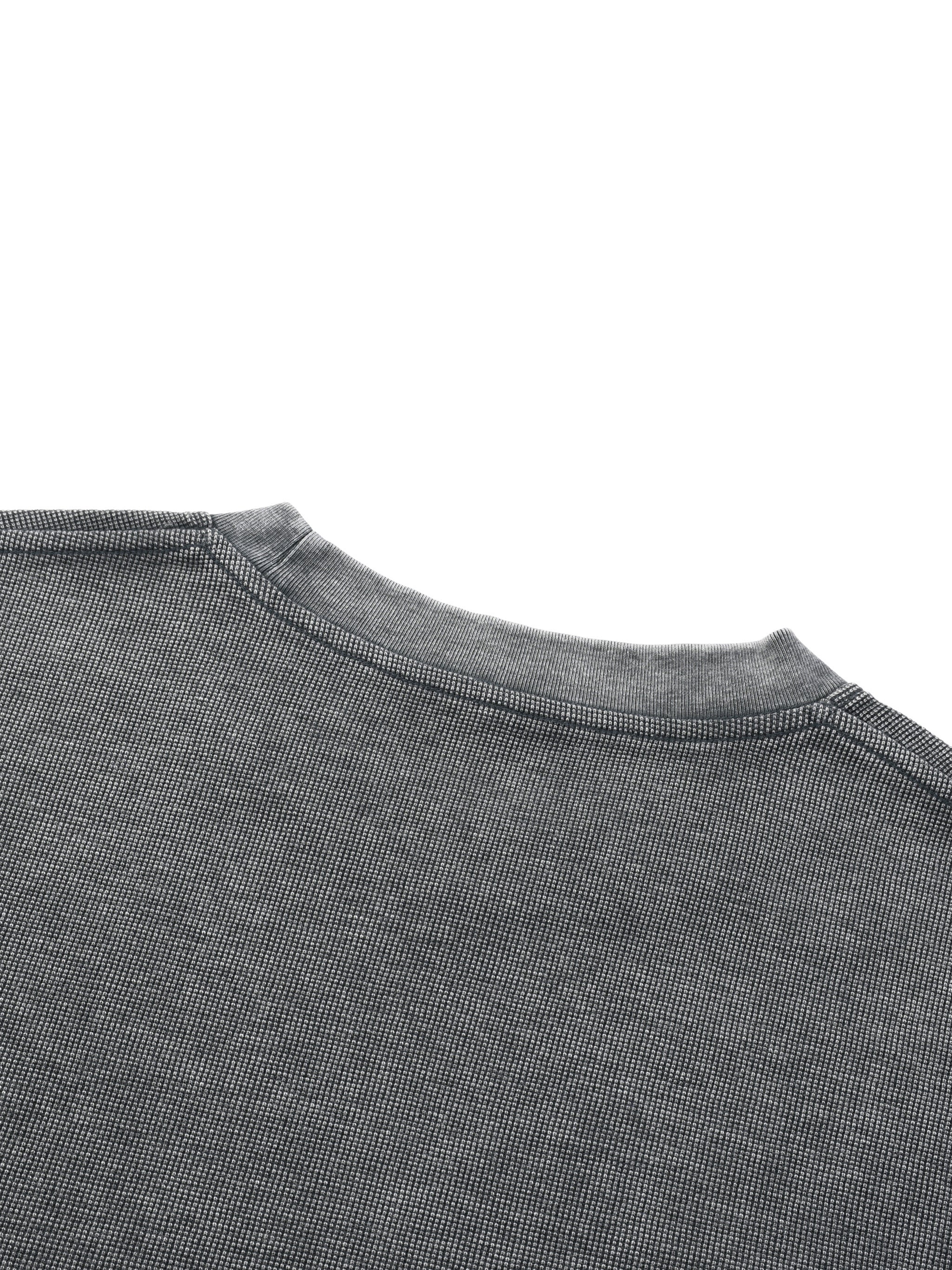 Unisex Mineral Wash Waffle Boxy T-Shirt – Oversized Textured Streetwear Tee