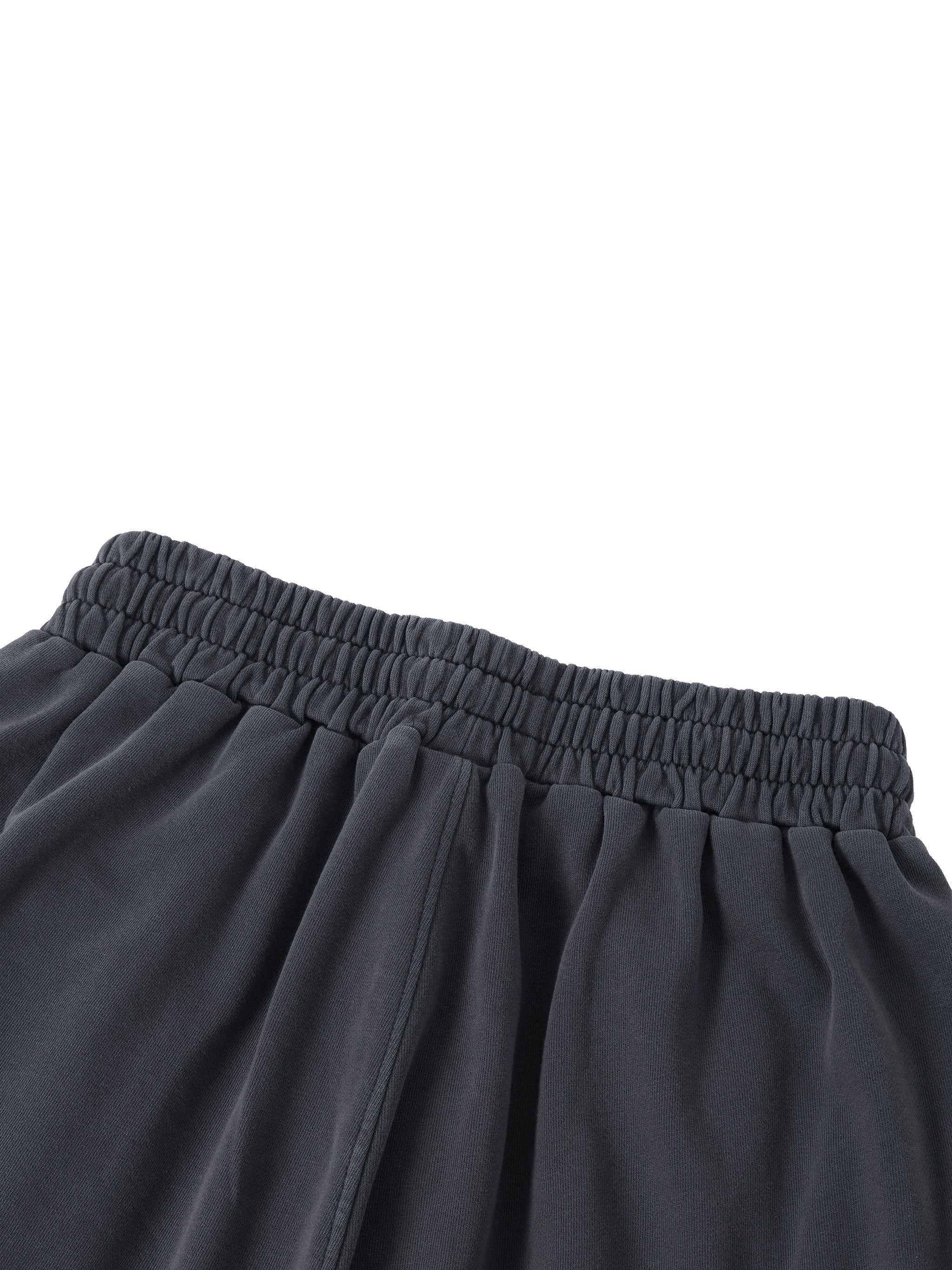 Unisex Vintage Wash Raw Edge Shorts – Oversized Streetwear Sweat Shorts