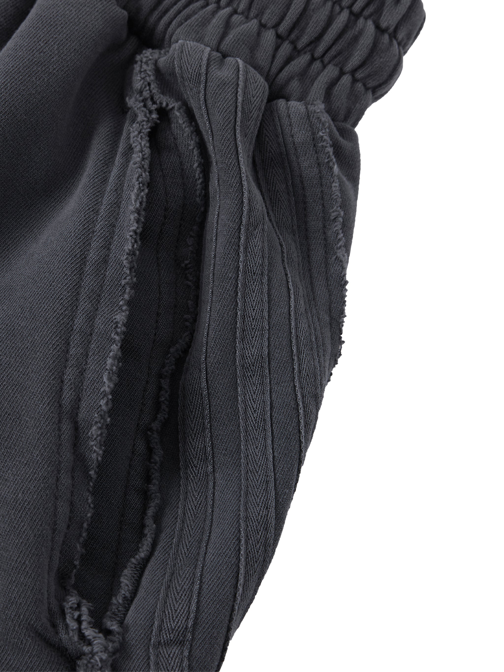 Unisex Vintage Wash Raw Edge Shorts – Oversized Streetwear Sweat Shorts