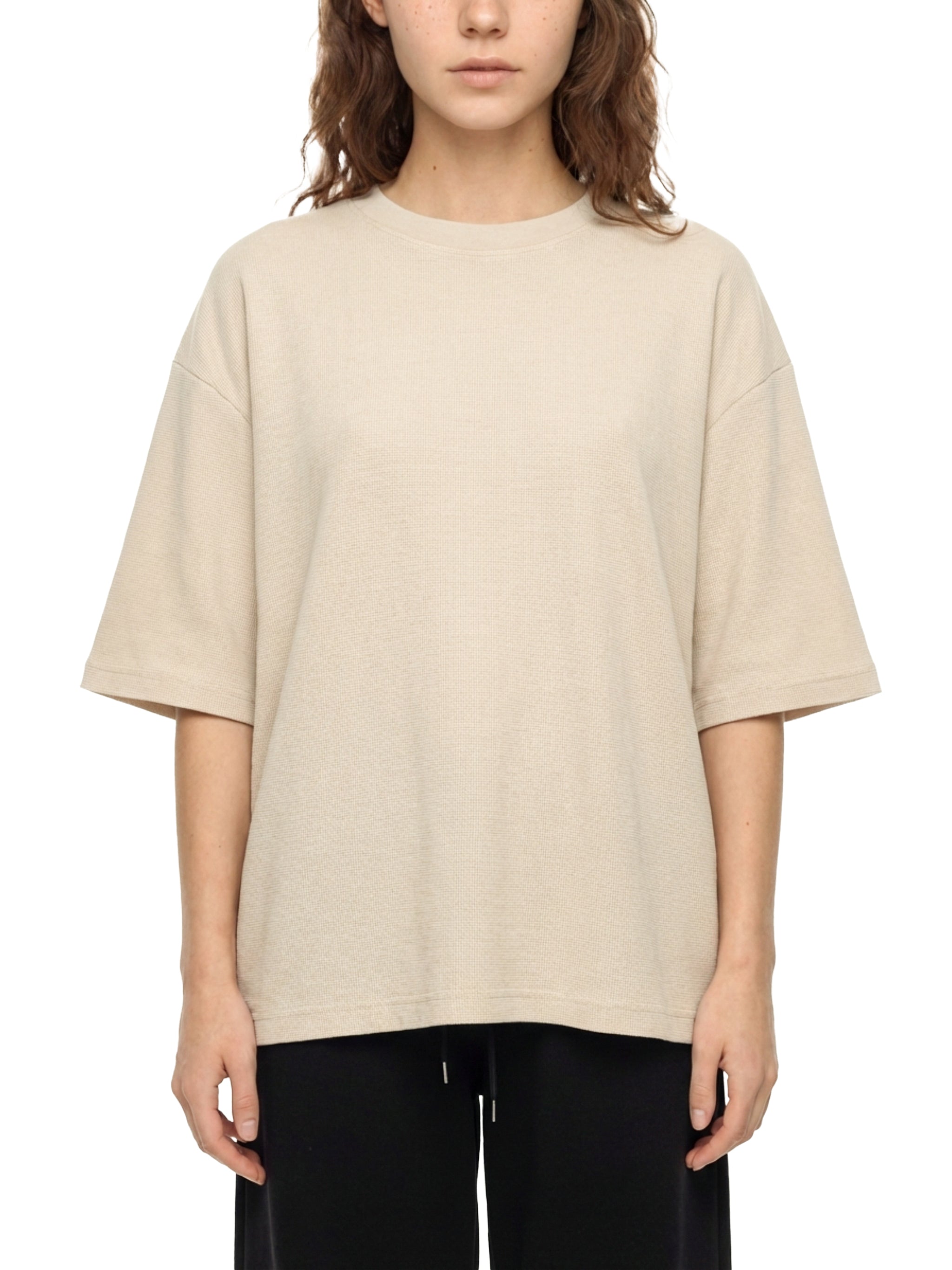 Unisex Mineral Wash Waffle Boxy T-Shirt – Oversized Textured Streetwear Tee