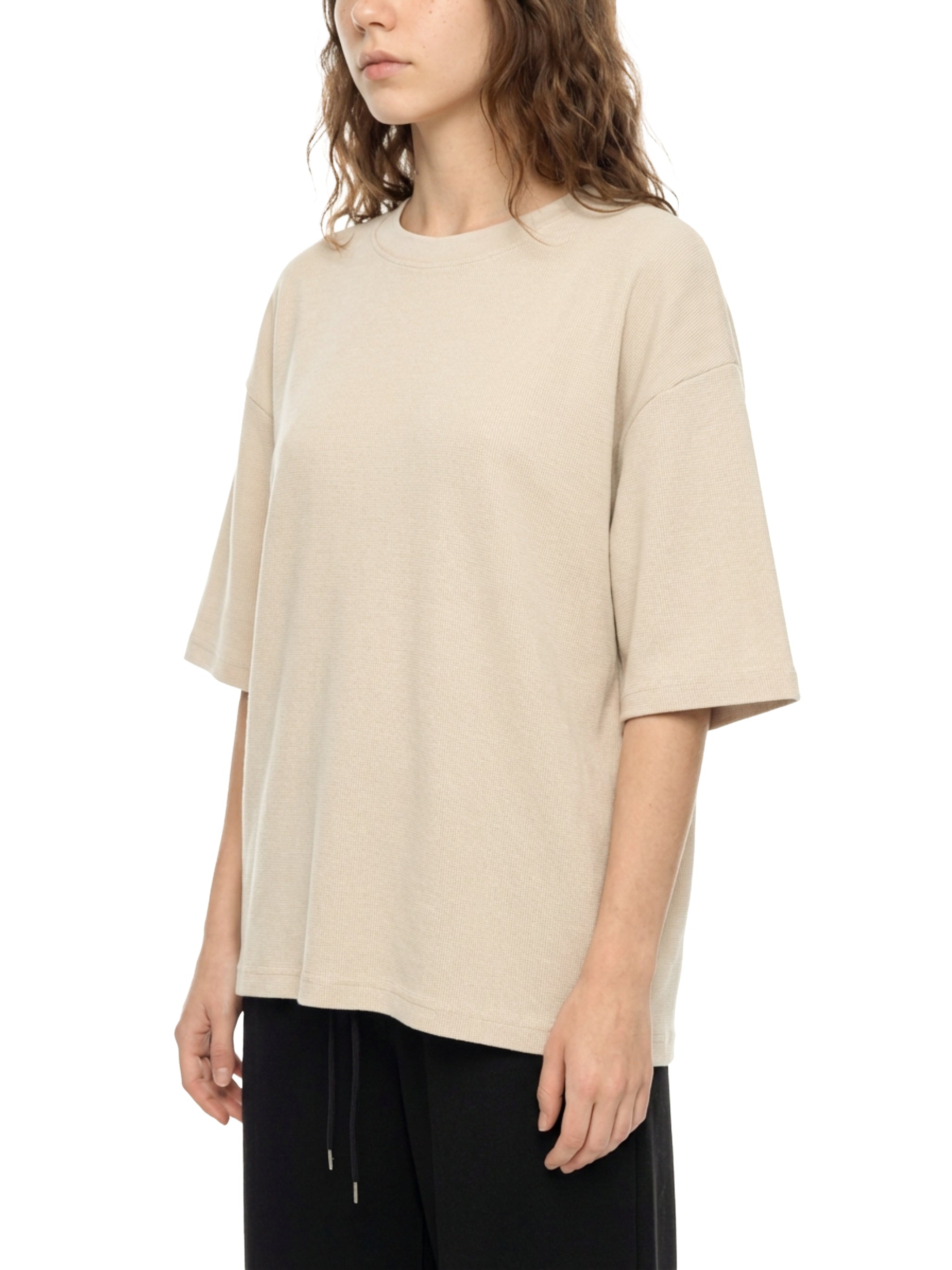 Unisex Mineral Wash Waffle Boxy T-Shirt – Oversized Textured Streetwear Tee